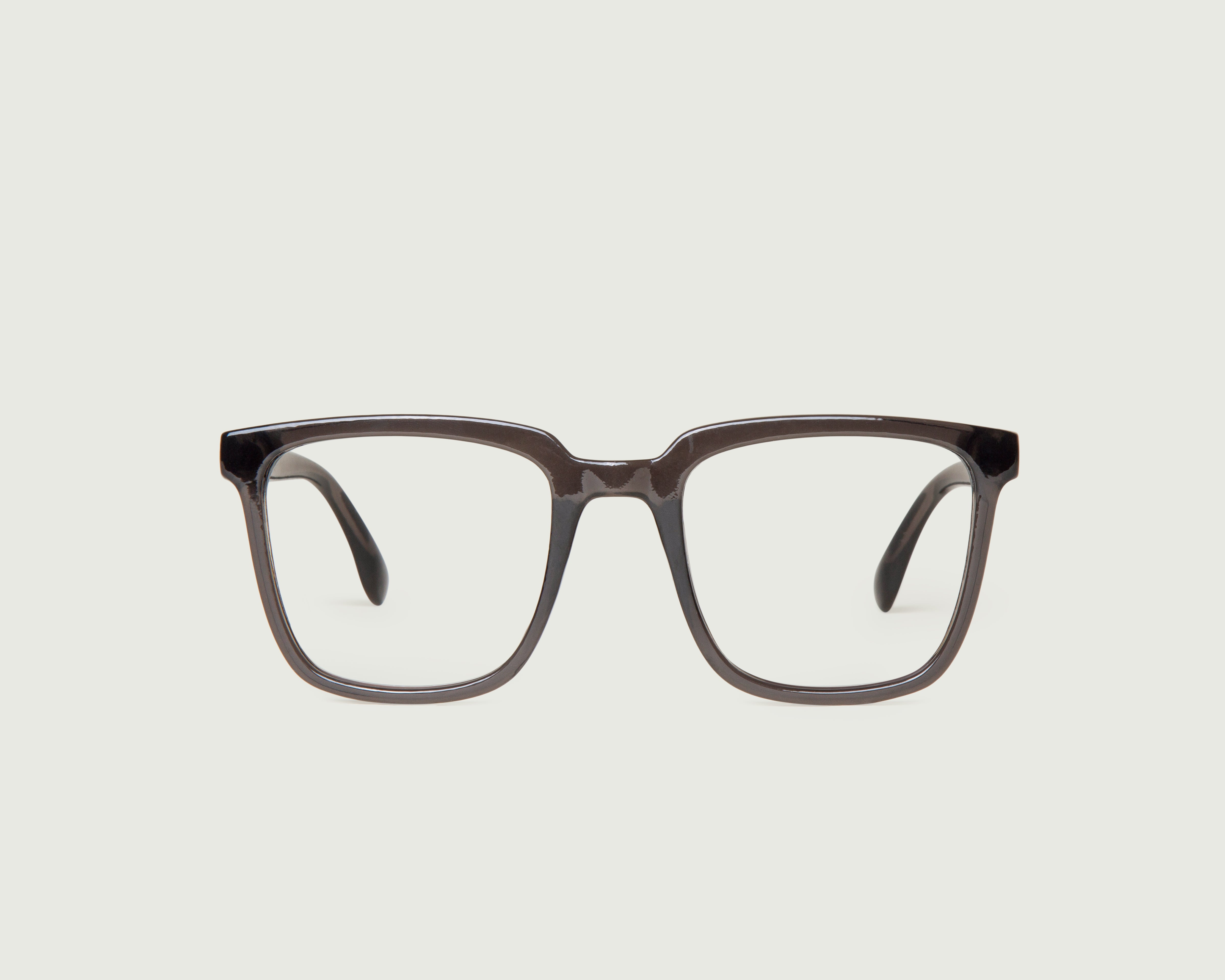 Dark Smoke::Nigel Anti-Radiation Glasses square black recycled polyester front