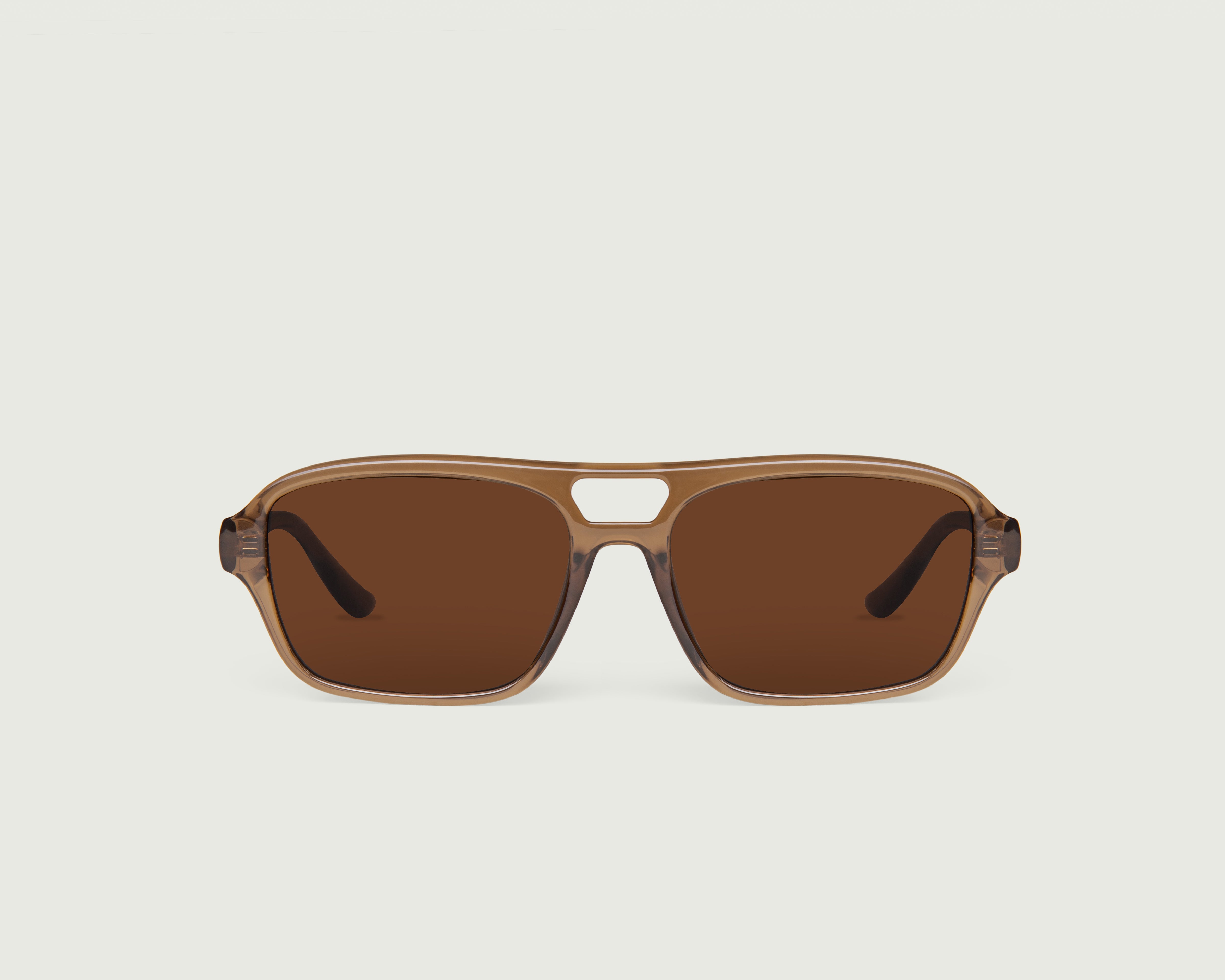 Doe::Bern Sunglasses pilot brown recycled polyester front