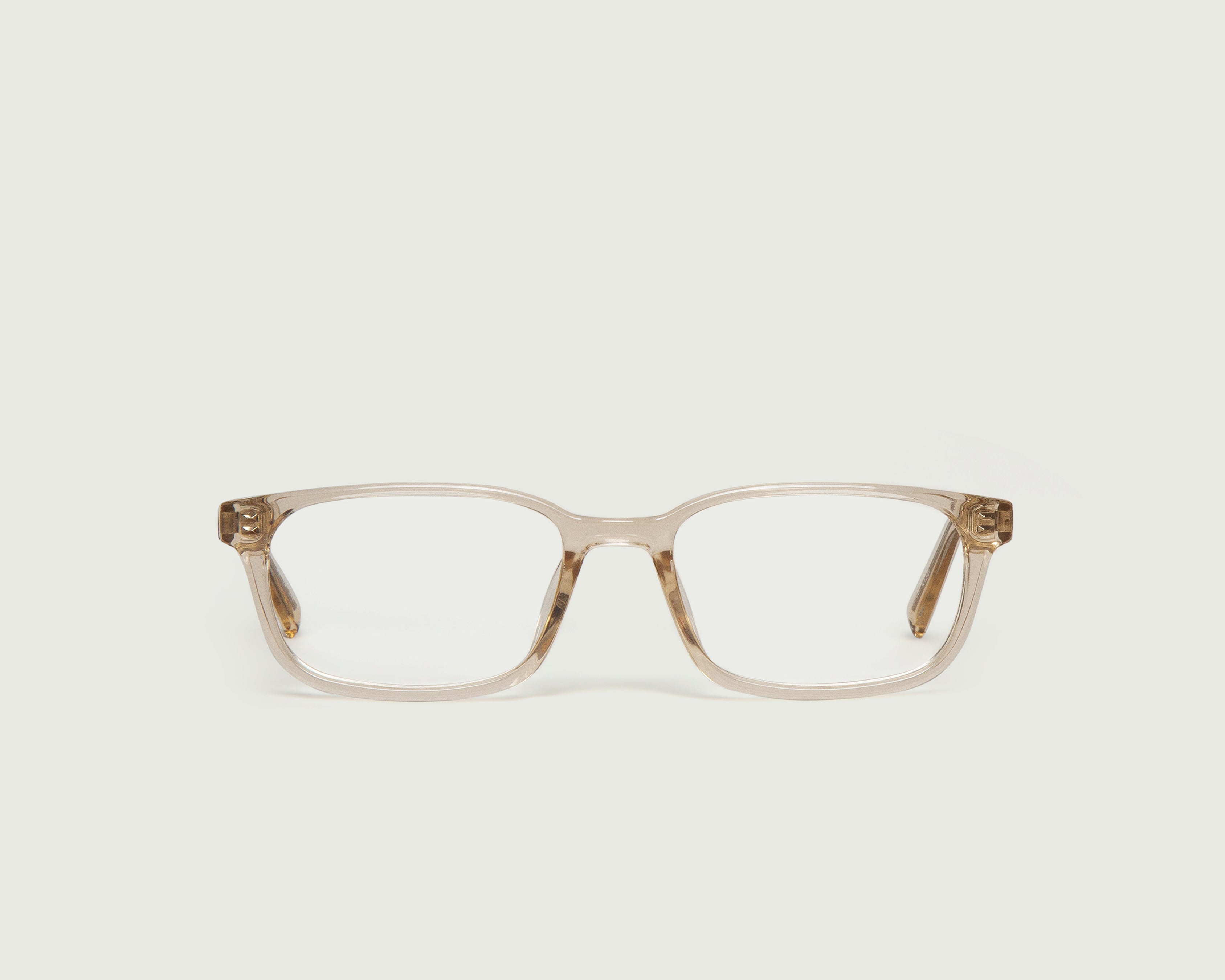 Pale Nude::Finn Eyeglasses rectangle nude plastic front