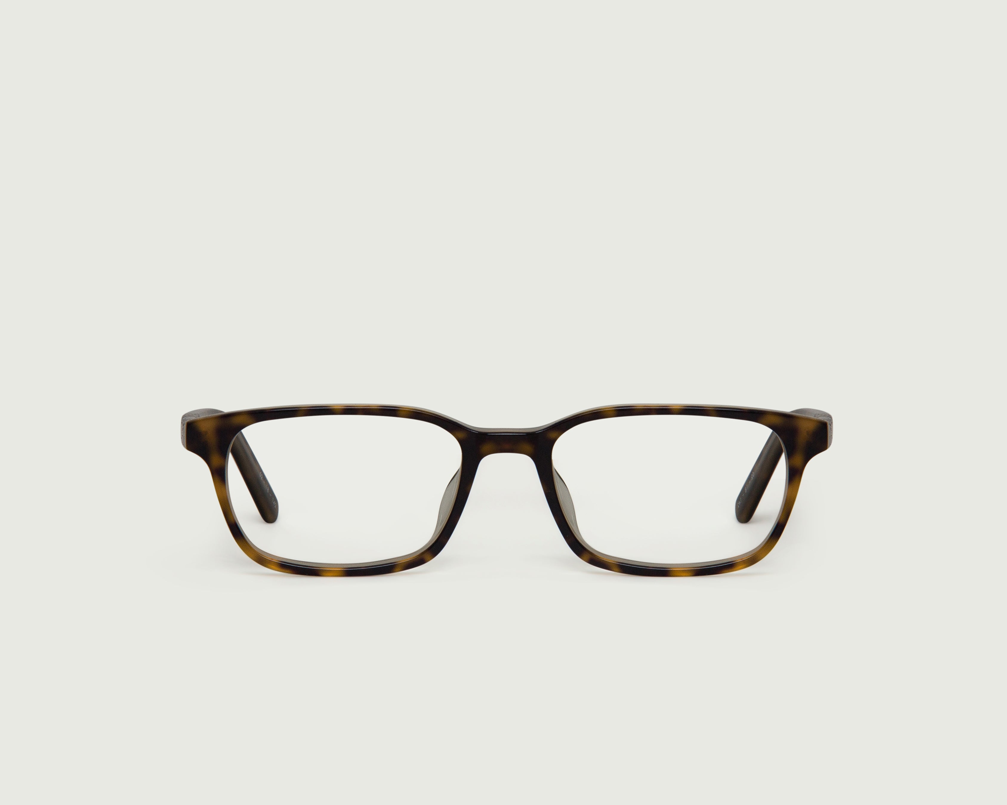 Two Tone Dark Tort::Finn Eyeglasses rectangle tort acetate front