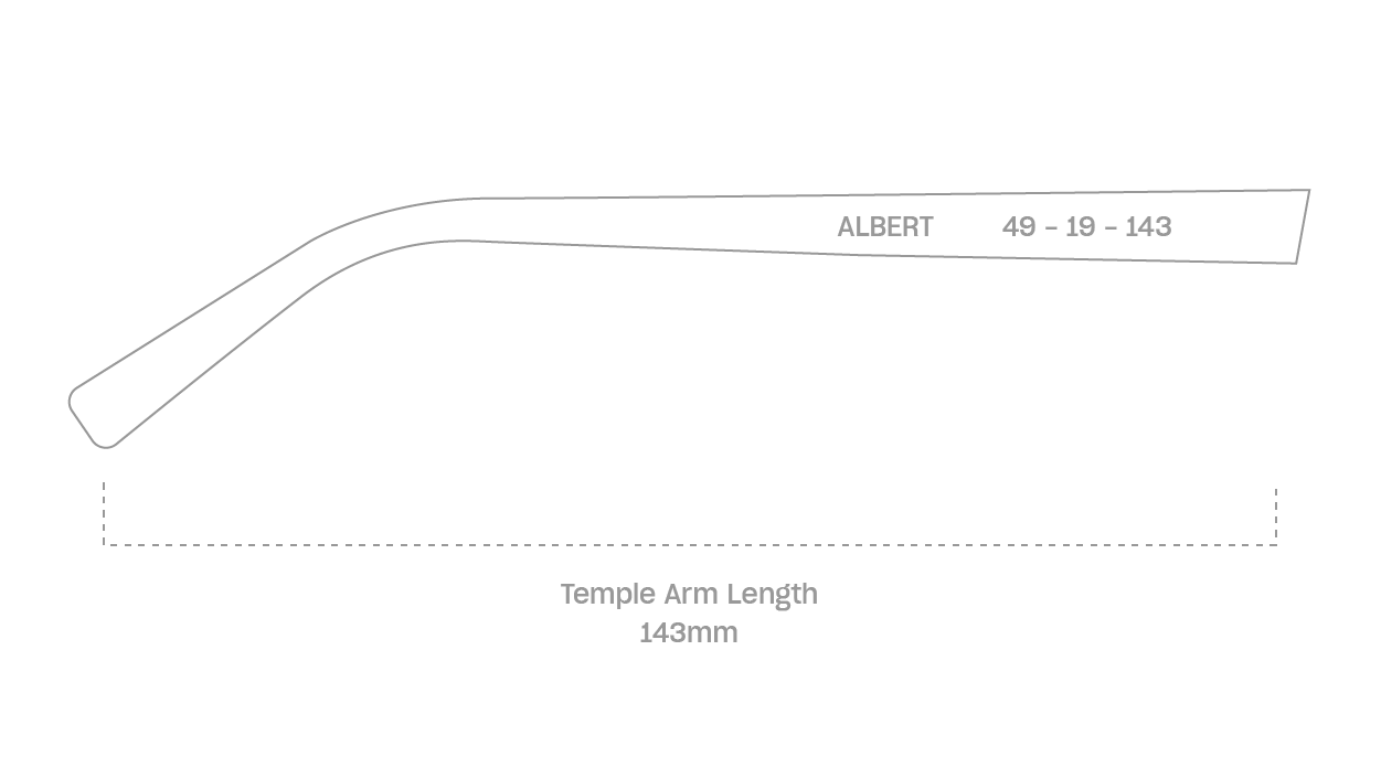 measurement::arm length Albert Eyeglasses round plastic