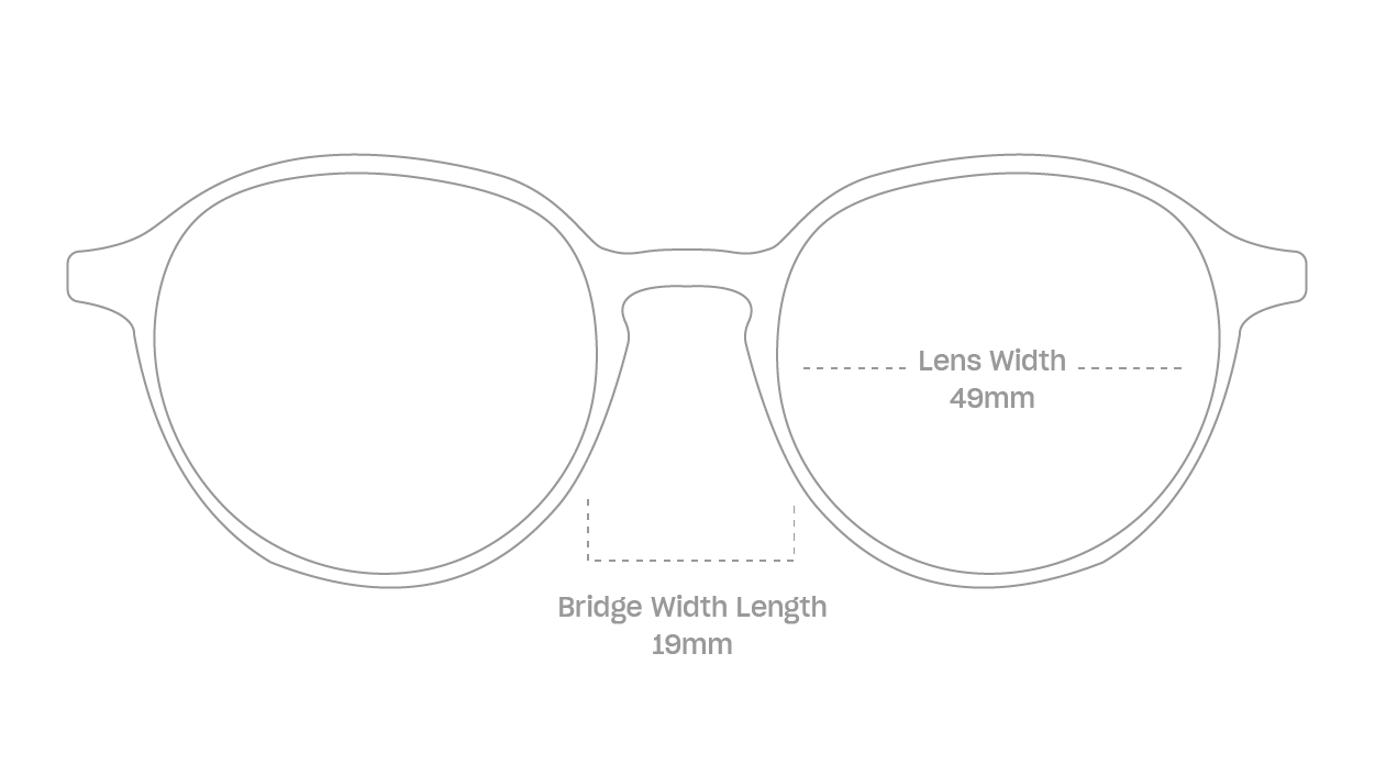measurement::lens width Albert Eyeglasses round plastic