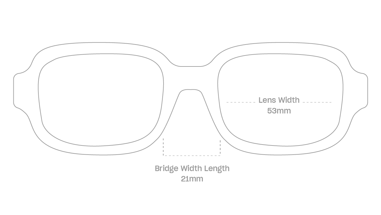 measurement::lens width Bobbi Sunglasses square recycled polyester (6678435921974)