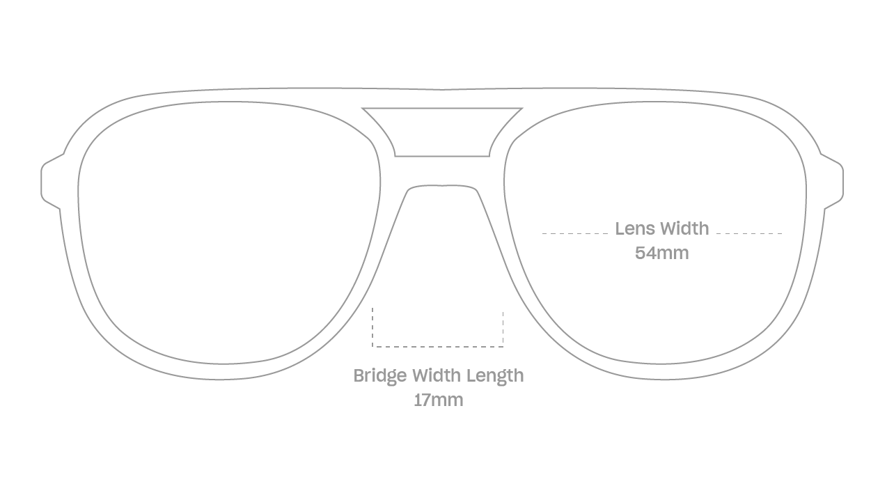 measurement::lens width Chiyo Anti-Radiation Glasses pilot recycled polyester (6678053290038)