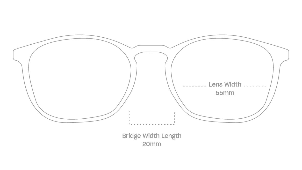 measurement::lens width Columbus Wide Eyeglasses square castor seed