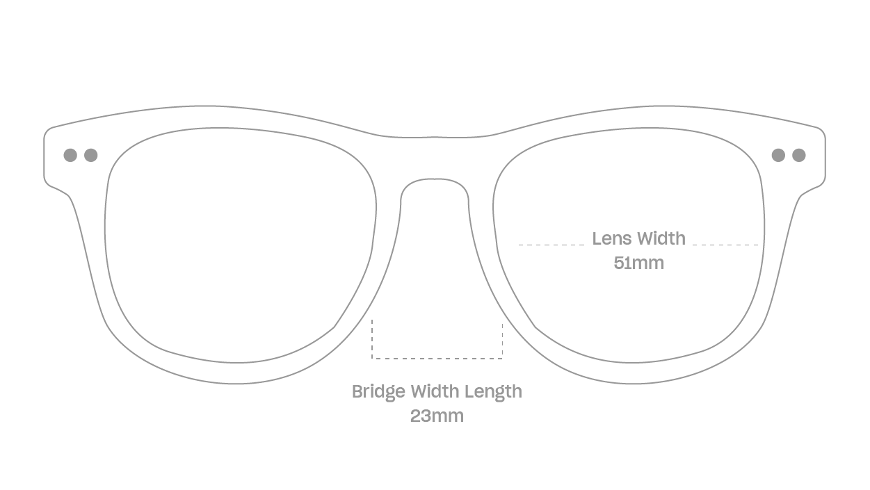 measurement::lens width Juno Anti-Radiation Glasses round recycled polyester