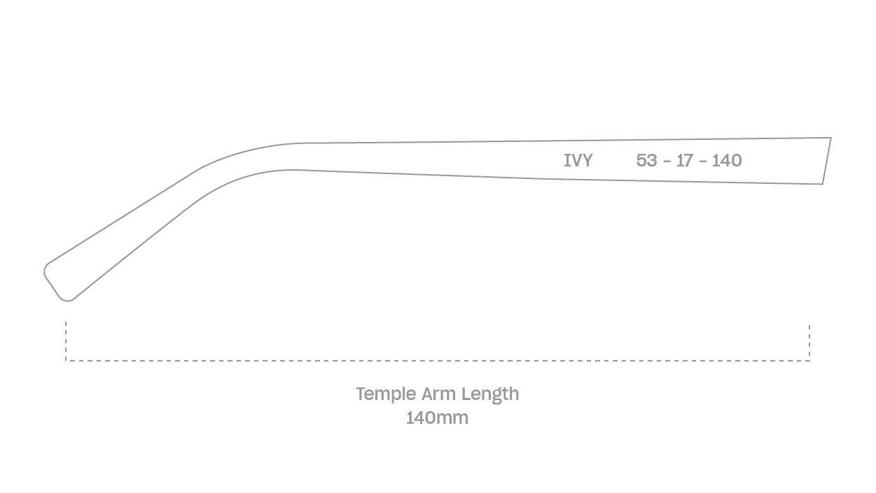 measurement::arm length Ivy Eyeglasses cat eye plastic (4687758786614)