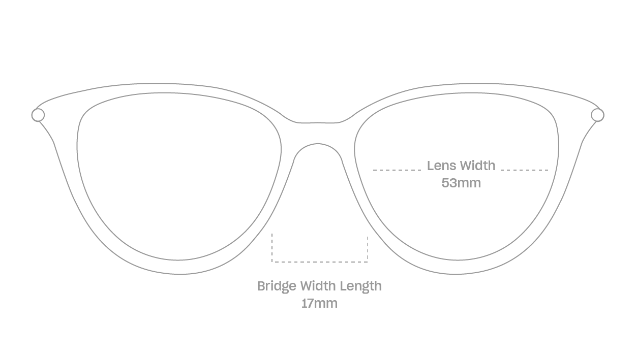 measurement::lens width Ivy Eyeglasses cat eye plastic (4687758786614)