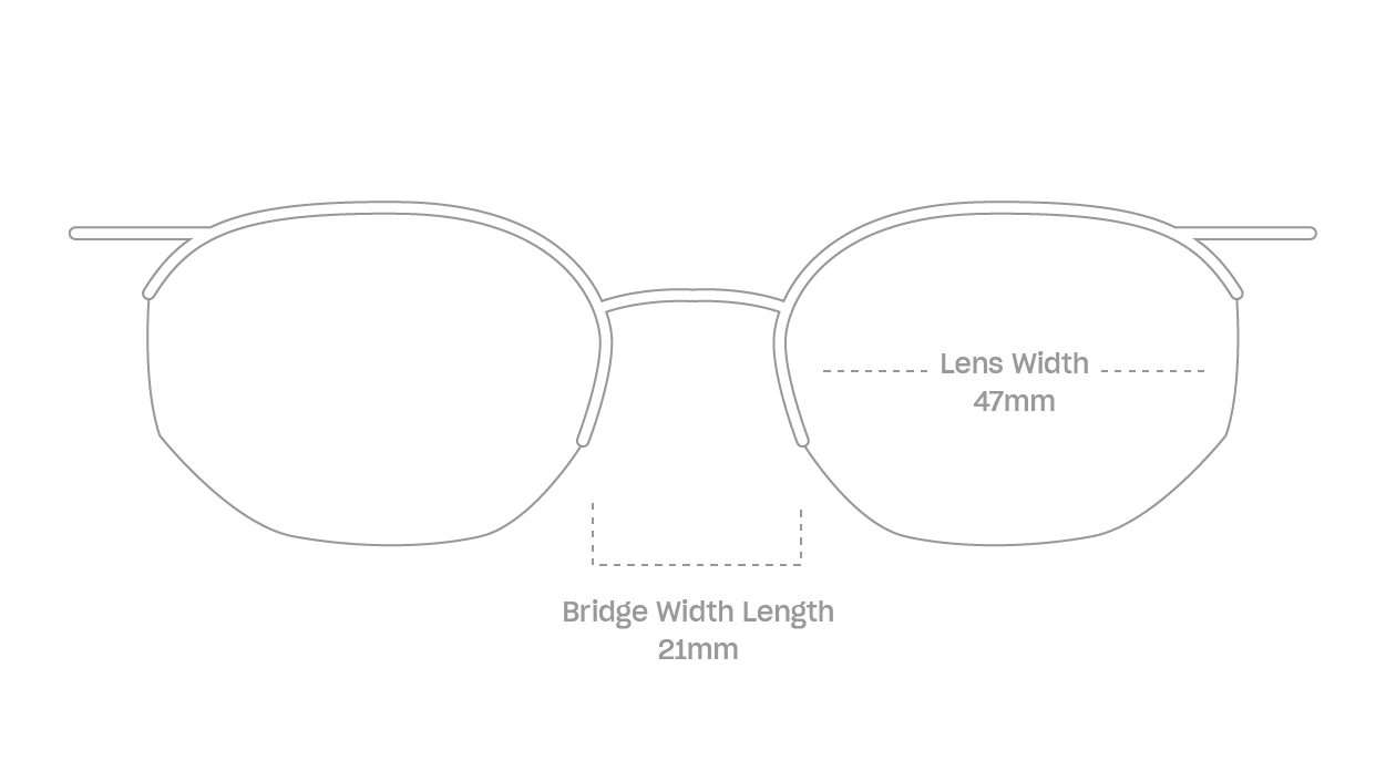 measurement::lens width Keaton Eyeglasses round metal