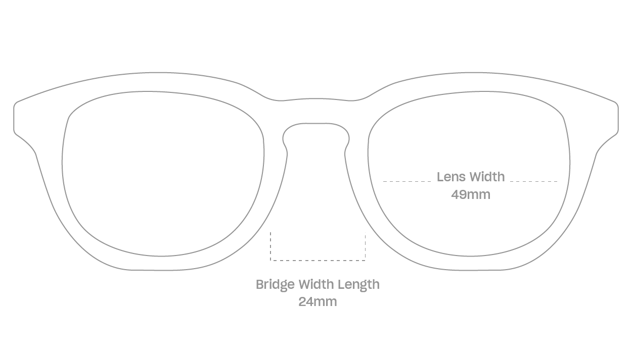 measurement::lens width Atticus Eyeglasses round bioacetate