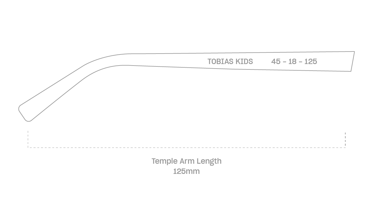 measurement::arm length Tobias Kids Anti-Radiation Glasses pilot recycled polyester