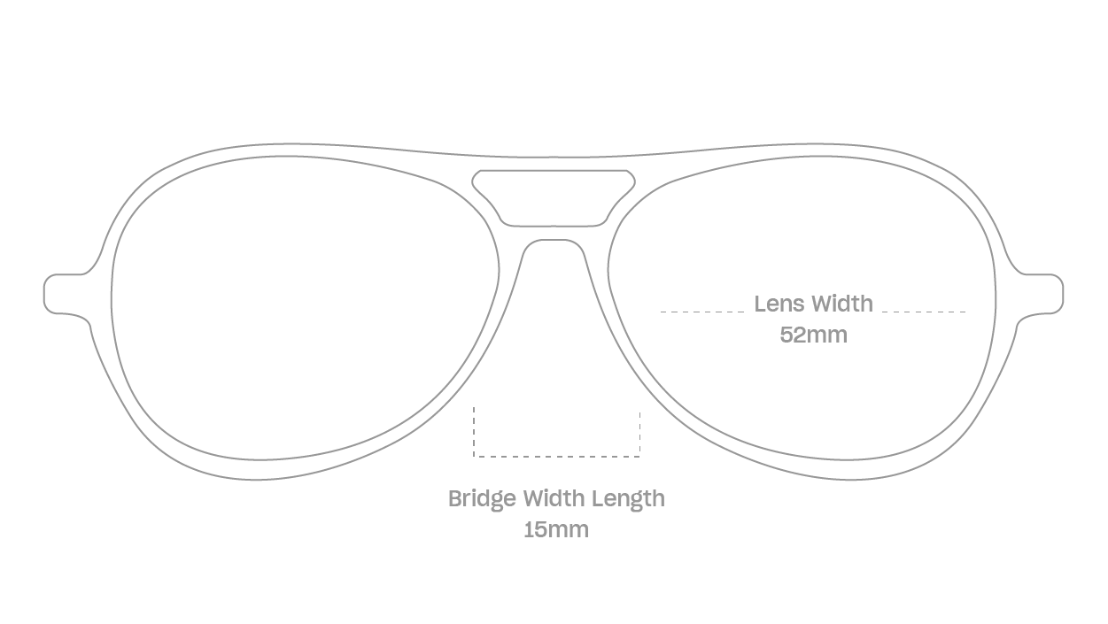 measurement::lens width Pilot 1 Eyeglasses rectangle recycled polyester