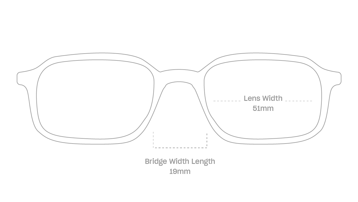 measurement::lens width Rectangle 2 Eyeglasses rectangle recycled polyester