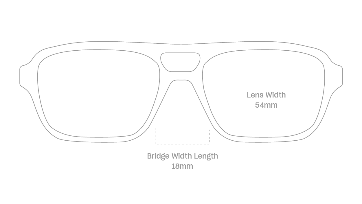 measurement::lens width Tobias Anti-Radiation Glasses pilot recycled polyester (6677724201014)