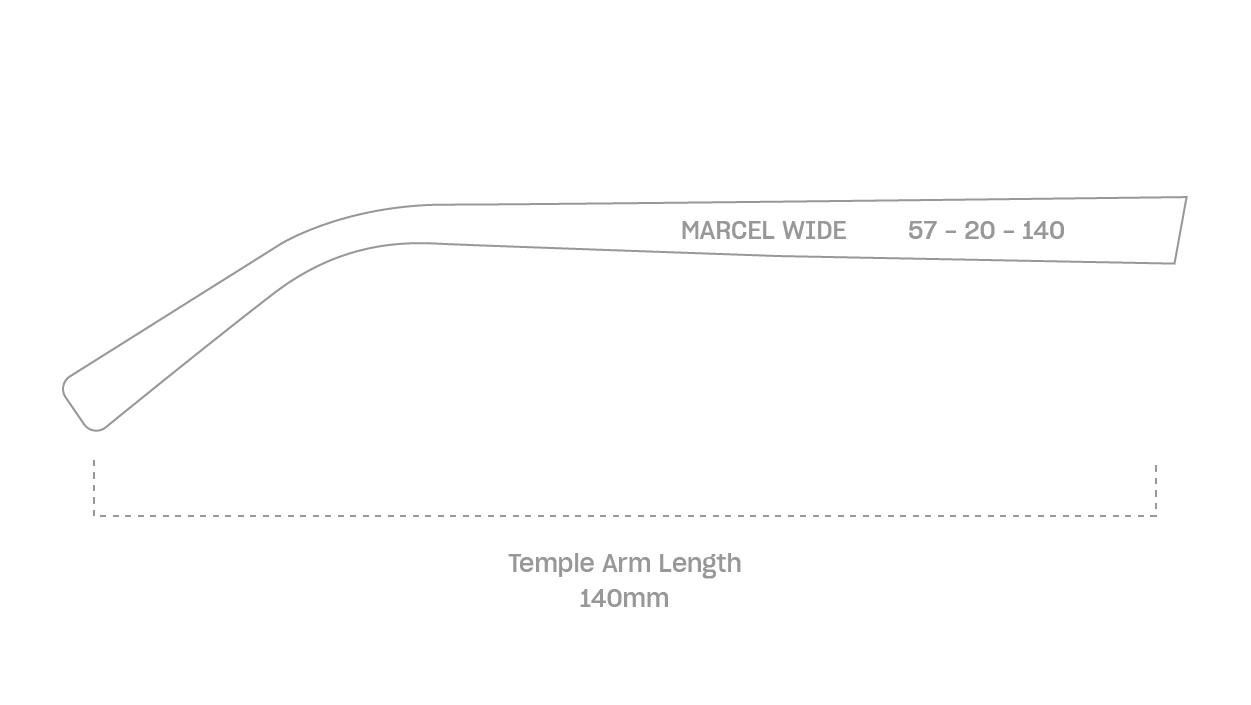 measurement::arm length Marcel+ Wide Eyeglasses square metal