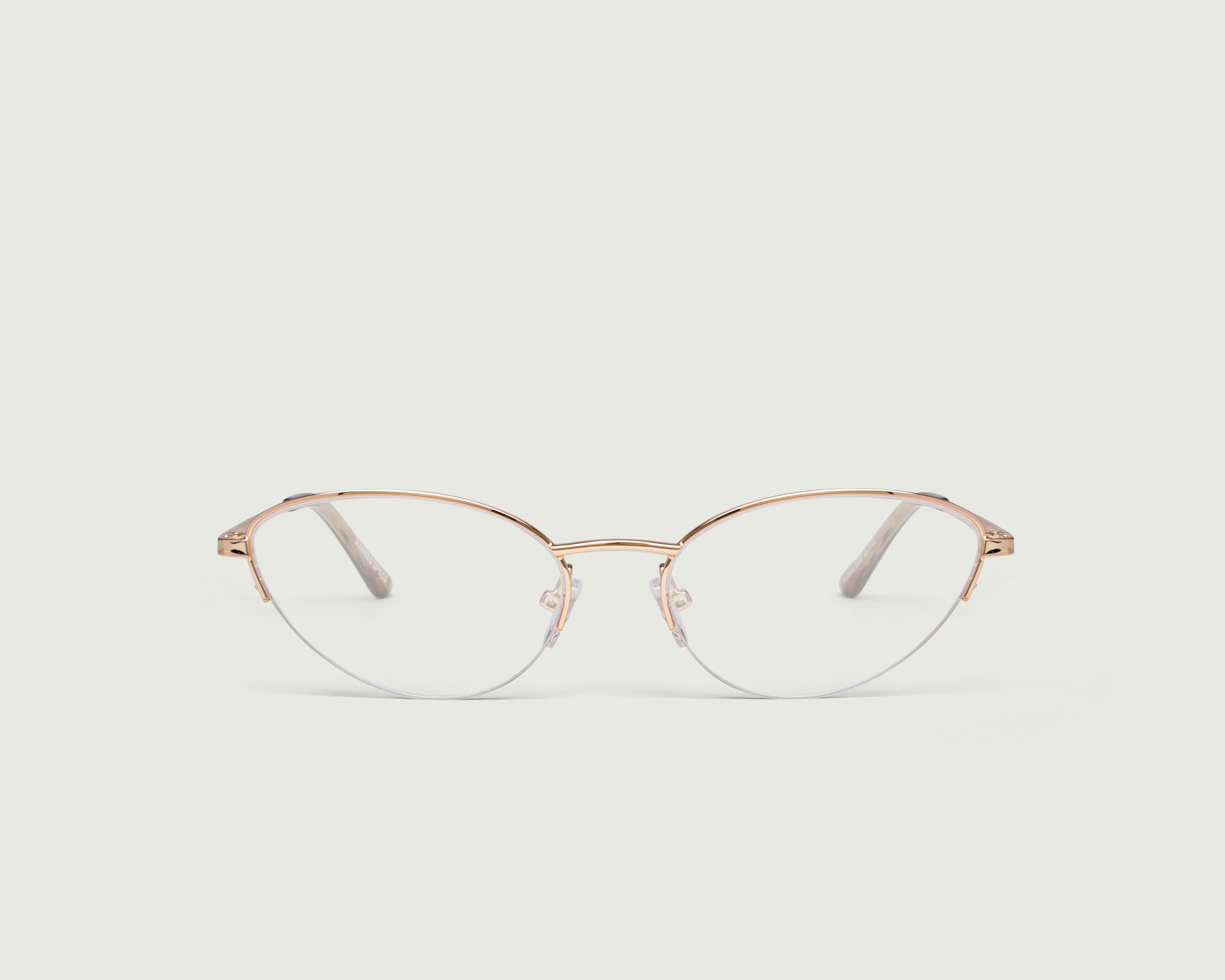 Gold::Harlow Eyeglasses cat eye gold metal front (4687758000182)