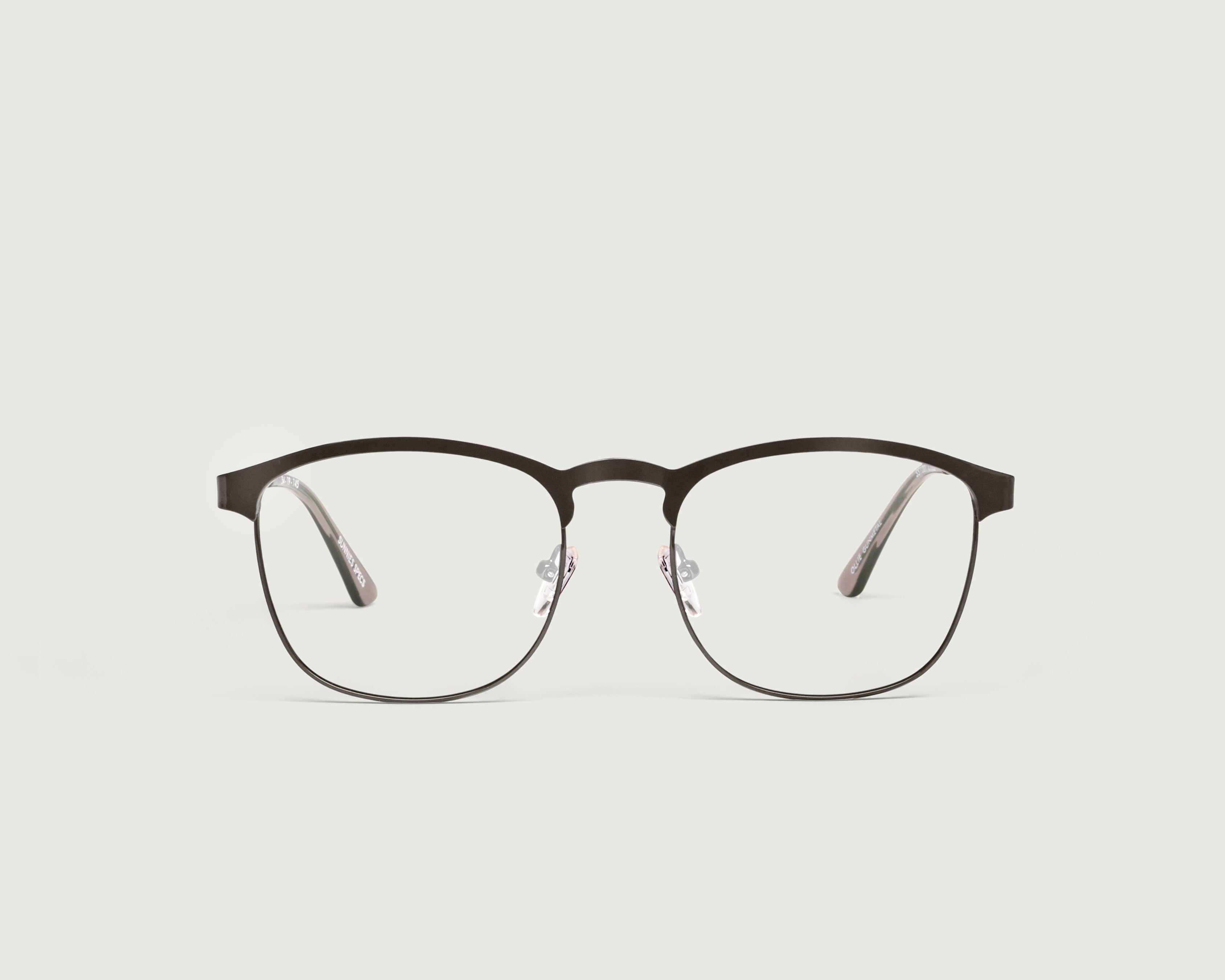 Gunmetal::Ollie Eyeglasses browline gray metal front (4687759573046)