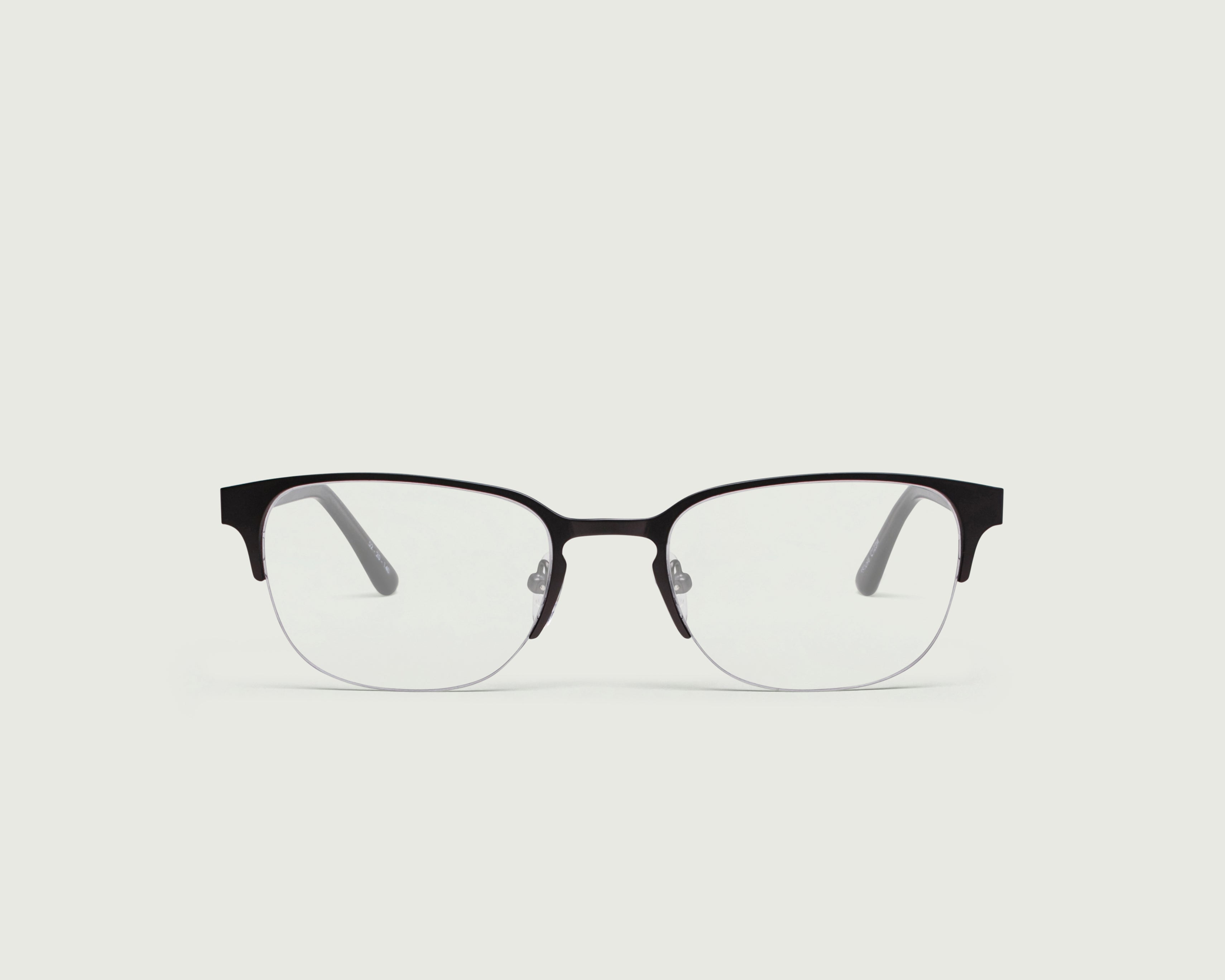 Gunmetal::Alber Eyeglasses browline gray metal front (4687757738038)