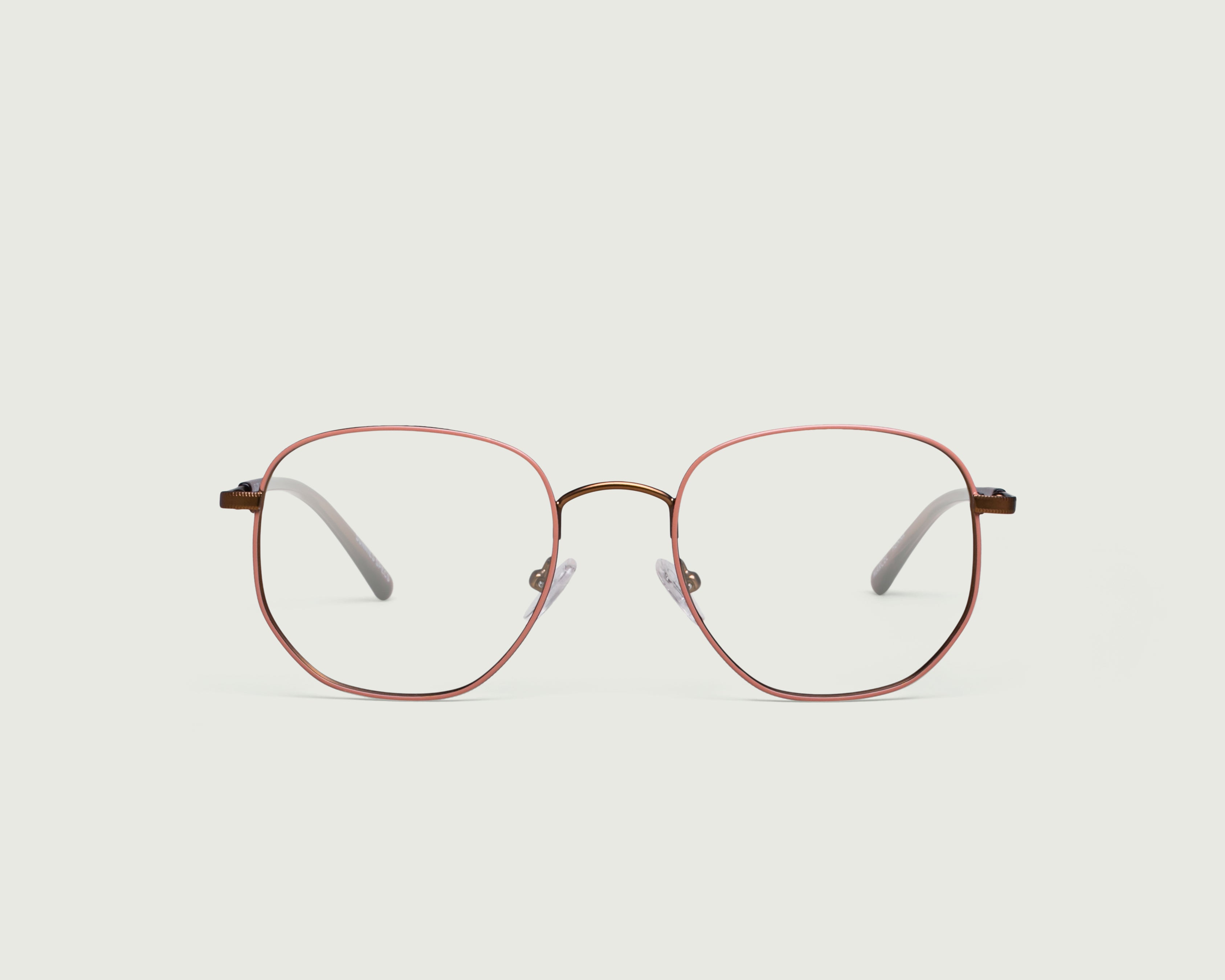 Henna::Marcel Eyeglasses square brown metal front (4687758131254)