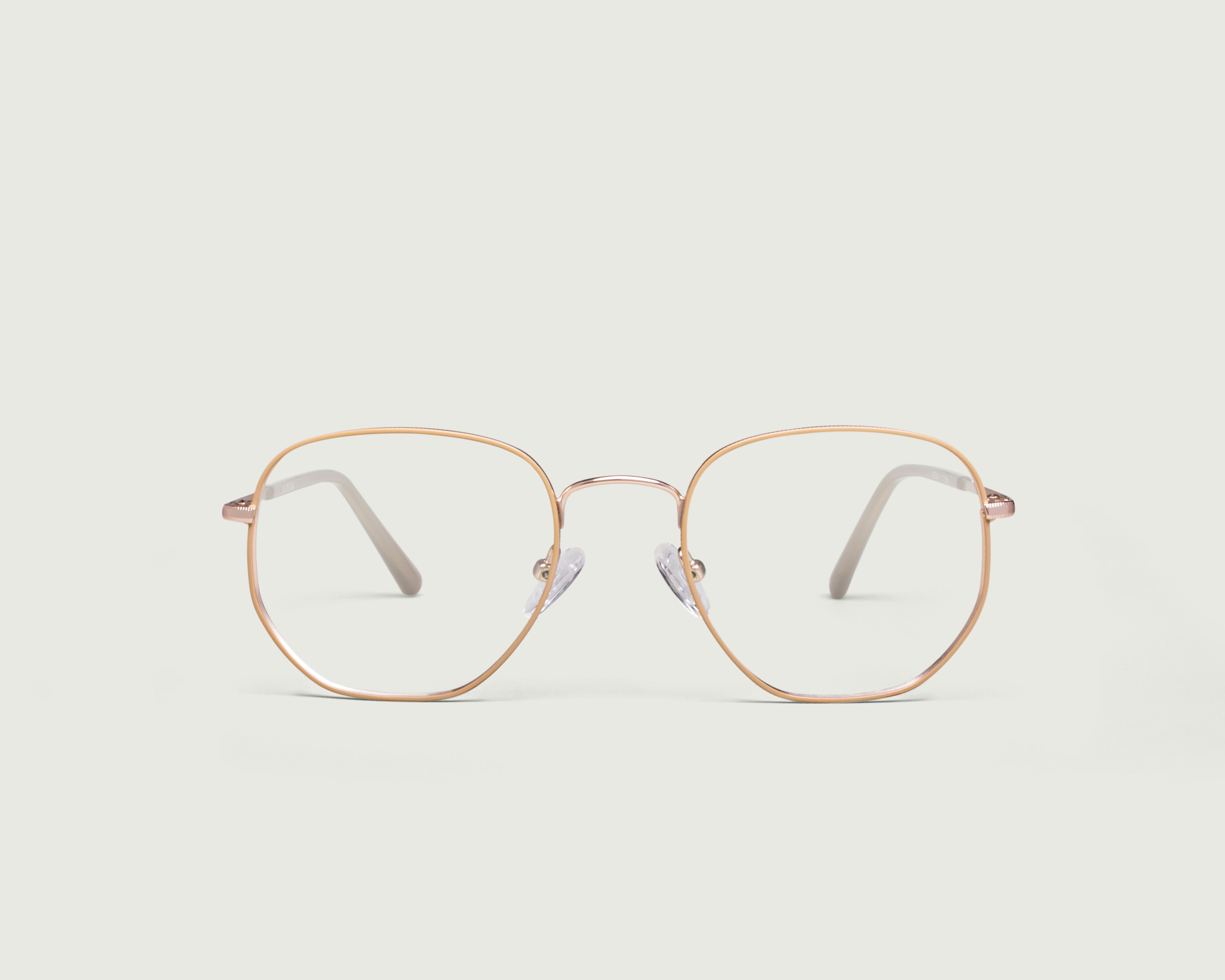 Husk::Marcel Eyeglasses square nude metal front (4687758131254)