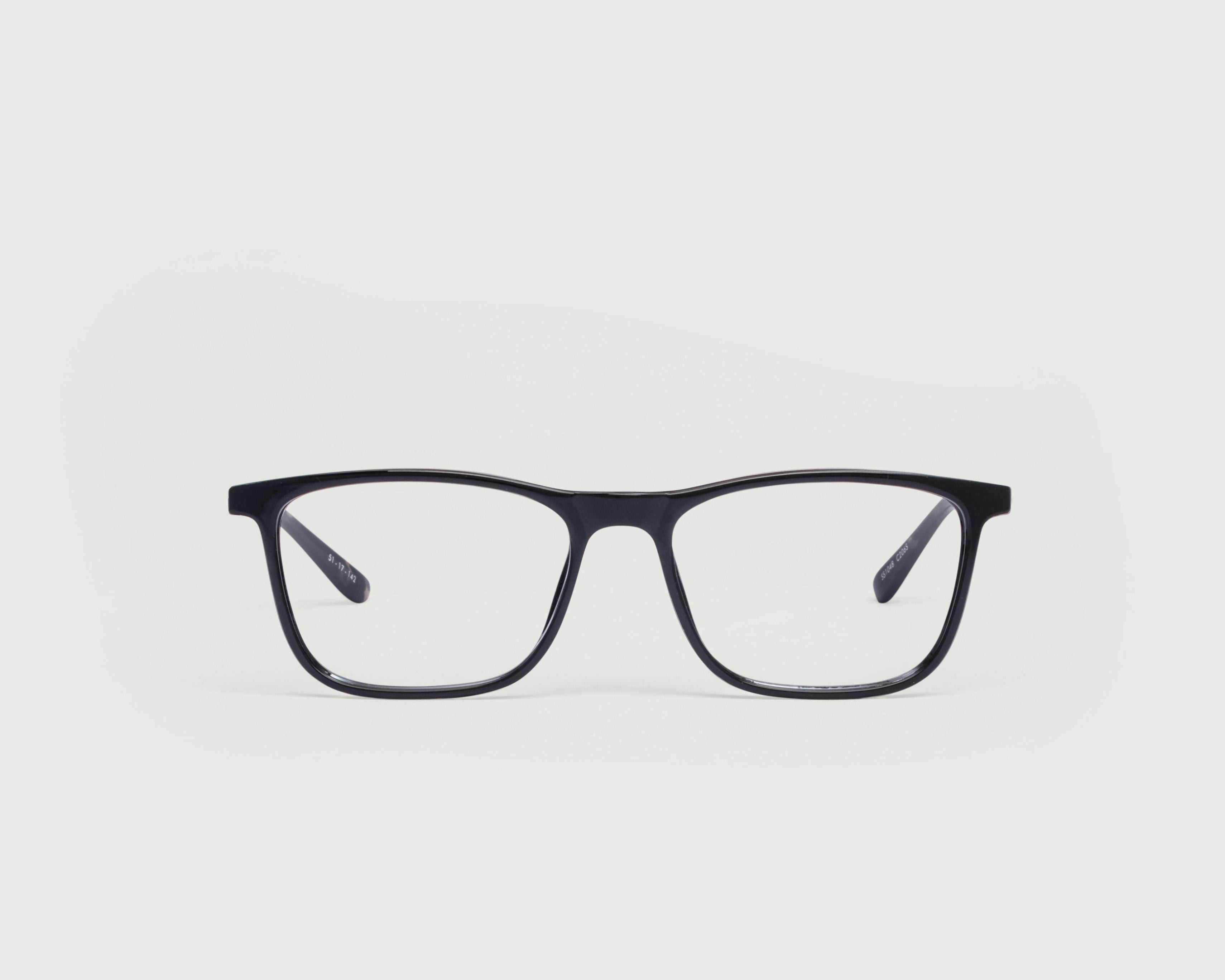 Ink::Smith Eyeglasses rectangle black plastic front