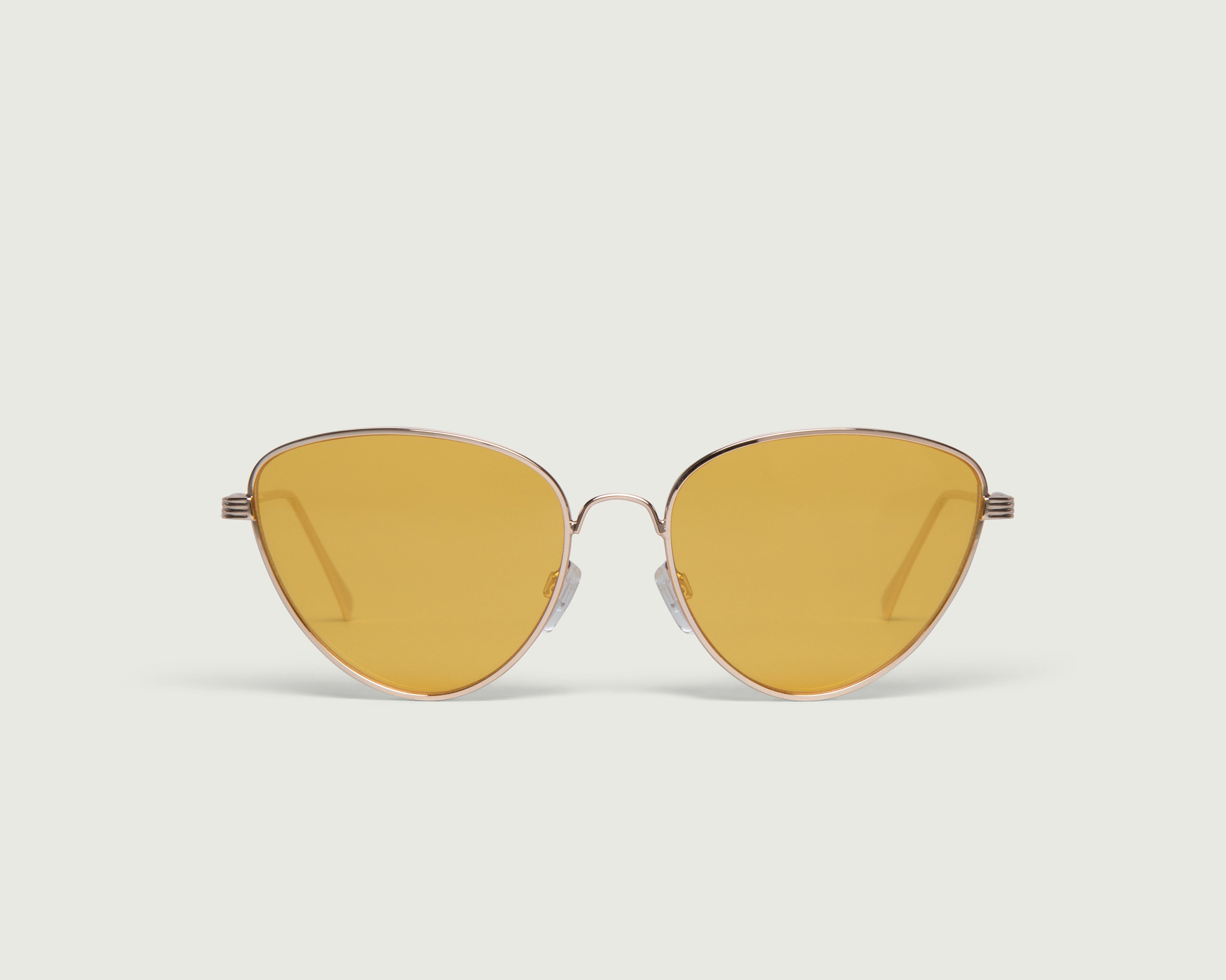 Lemonade::Kiko Sunglasses cat eye gold metal  front (6638544519222)