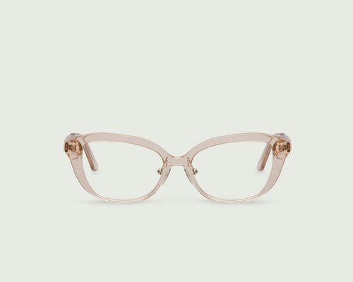 Pale Nude::Lera+ Eyeglasses cat eye nude bioacetate front (6678064824374)
