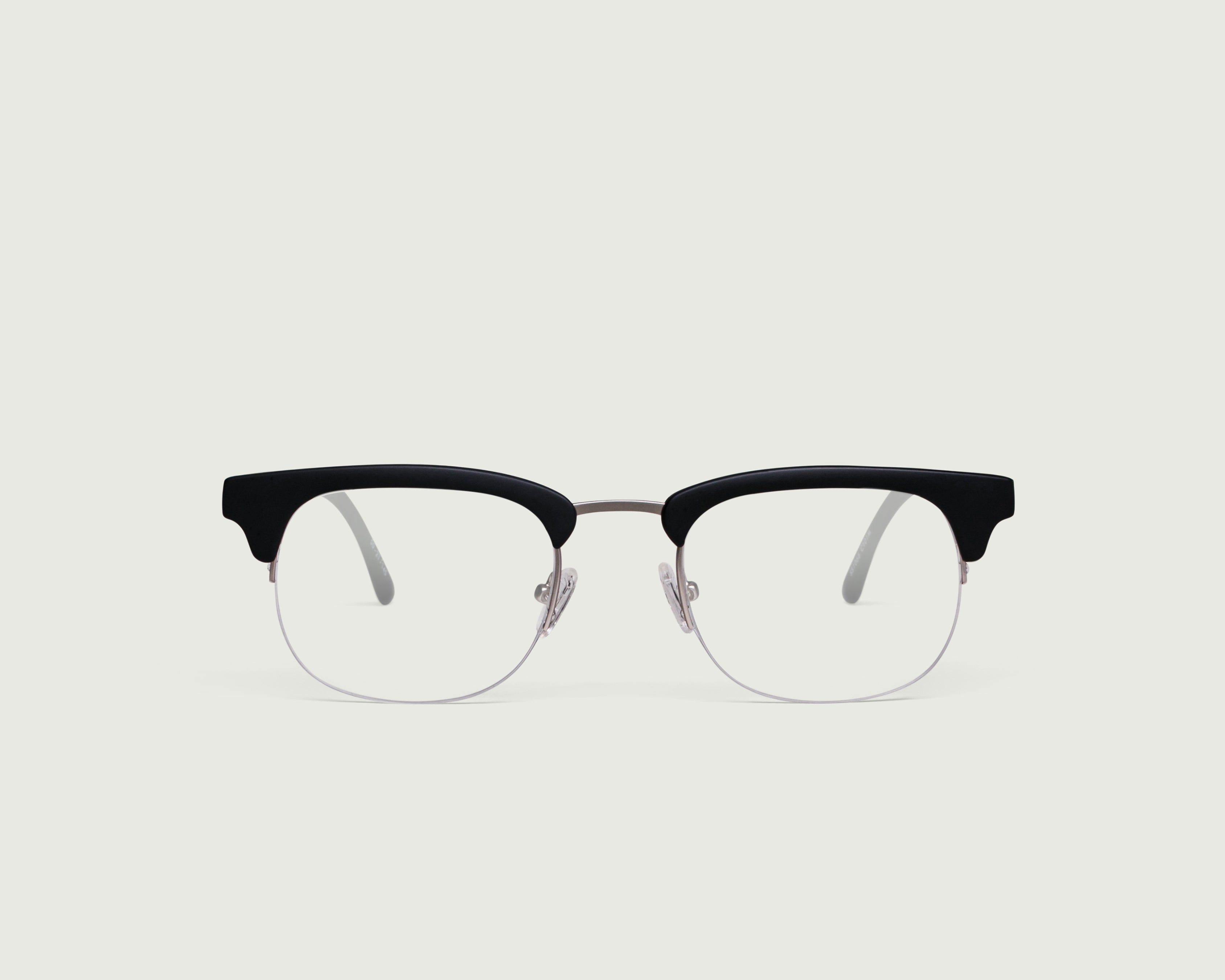 Charcoal::Ludlow Eyeglasses browline black plastic front (4891252719670)