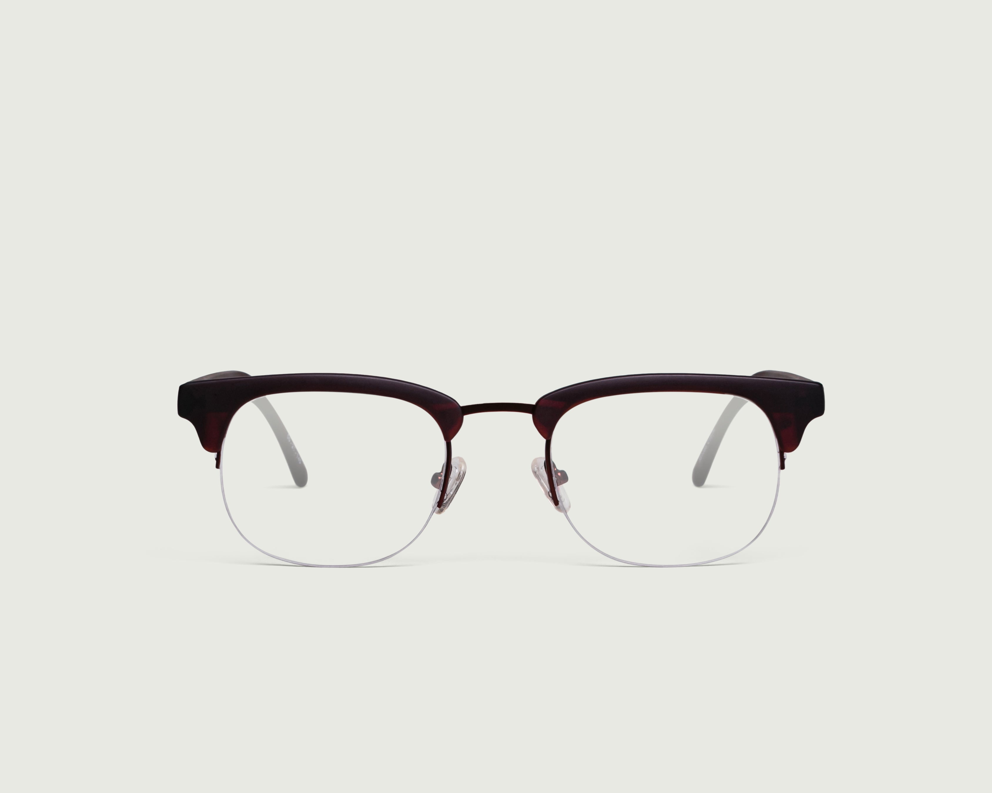 Redwood::Ludlow Eyeglasses browline red metal front