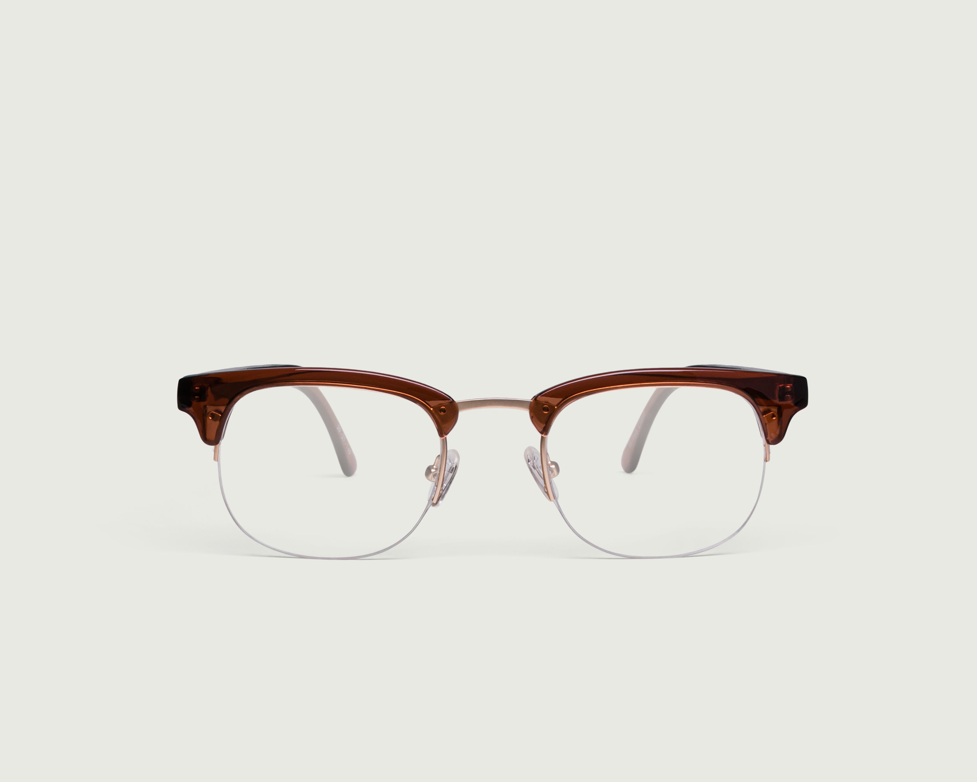 Rootbeer::Ludlow Eyeglasses browline brown metal  front (4891252719670)