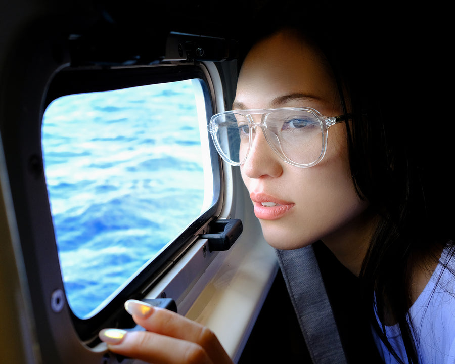 women Arturo Eyeglasses pilot clear acetate