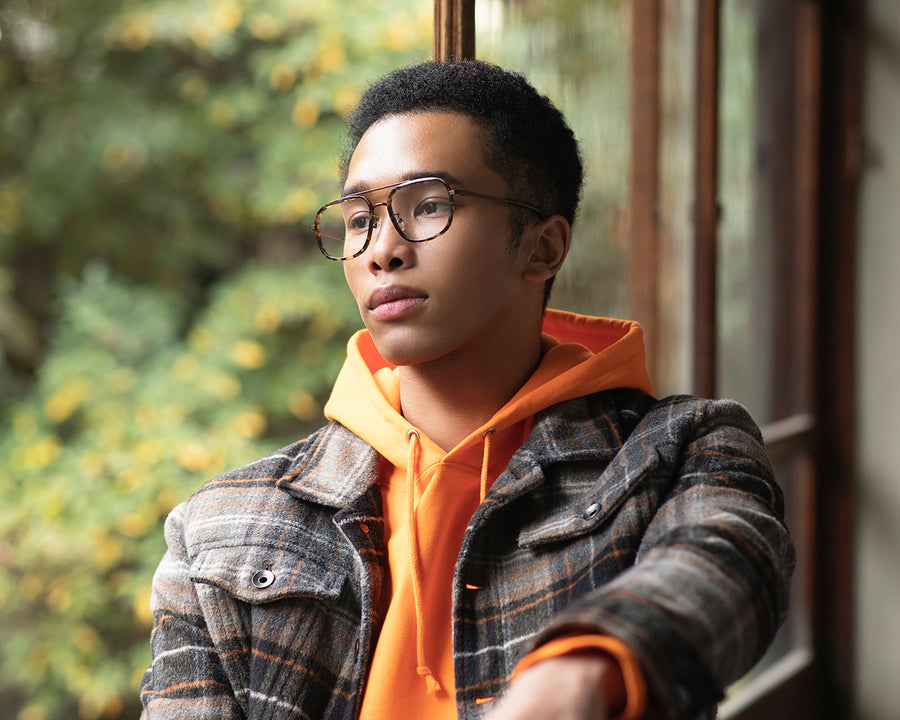 men Octavio Eyeglasses pilot tort metal 1