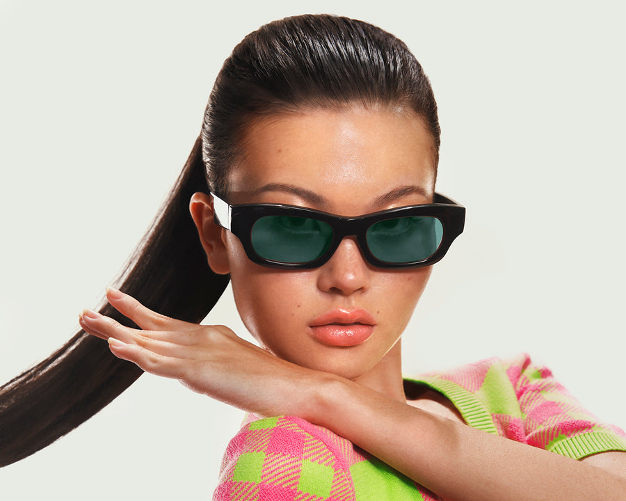 women Jax Sunglasses cat eye green recycled polyester