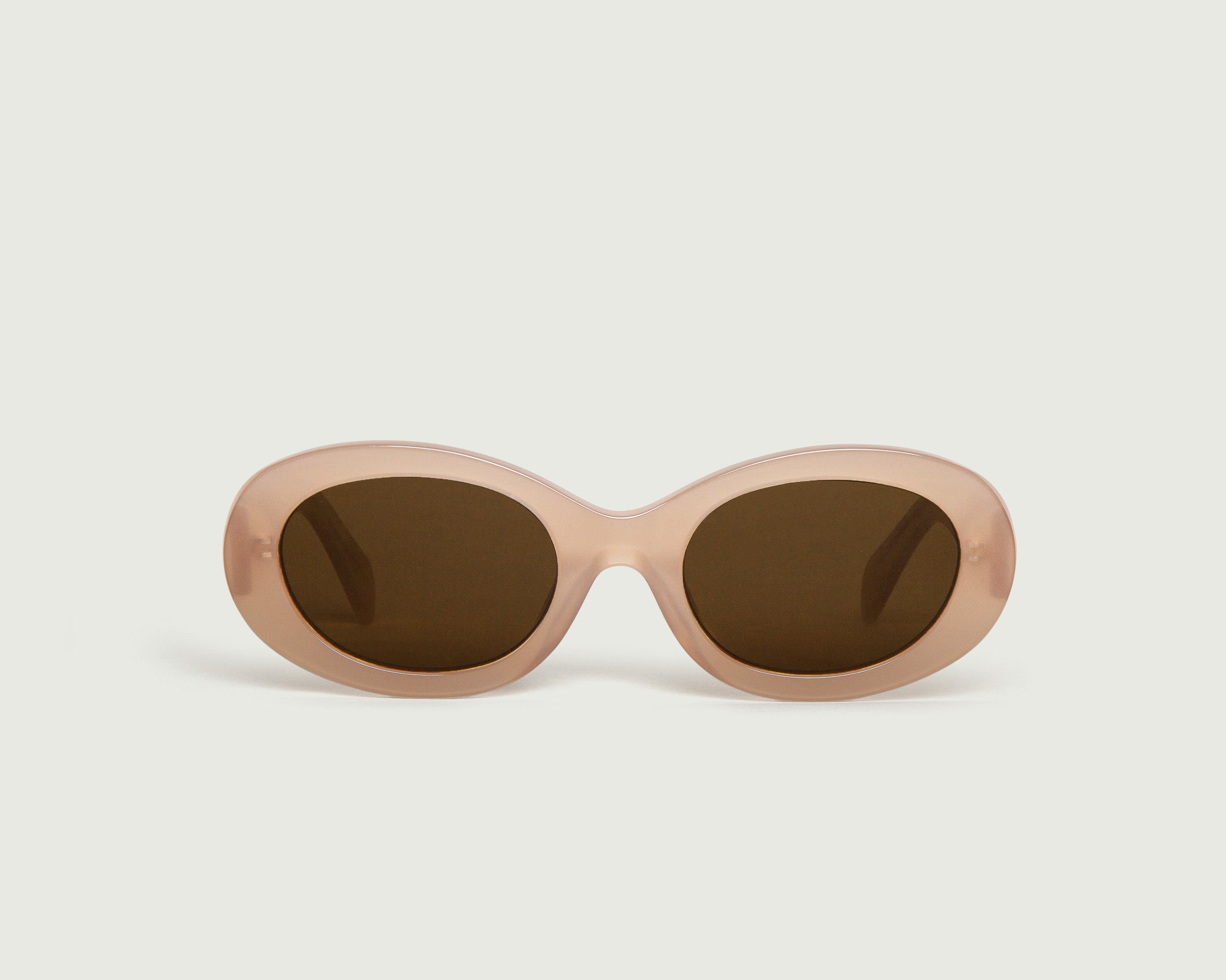 Nude::Rio Sunglasses oval brown bioacetate front