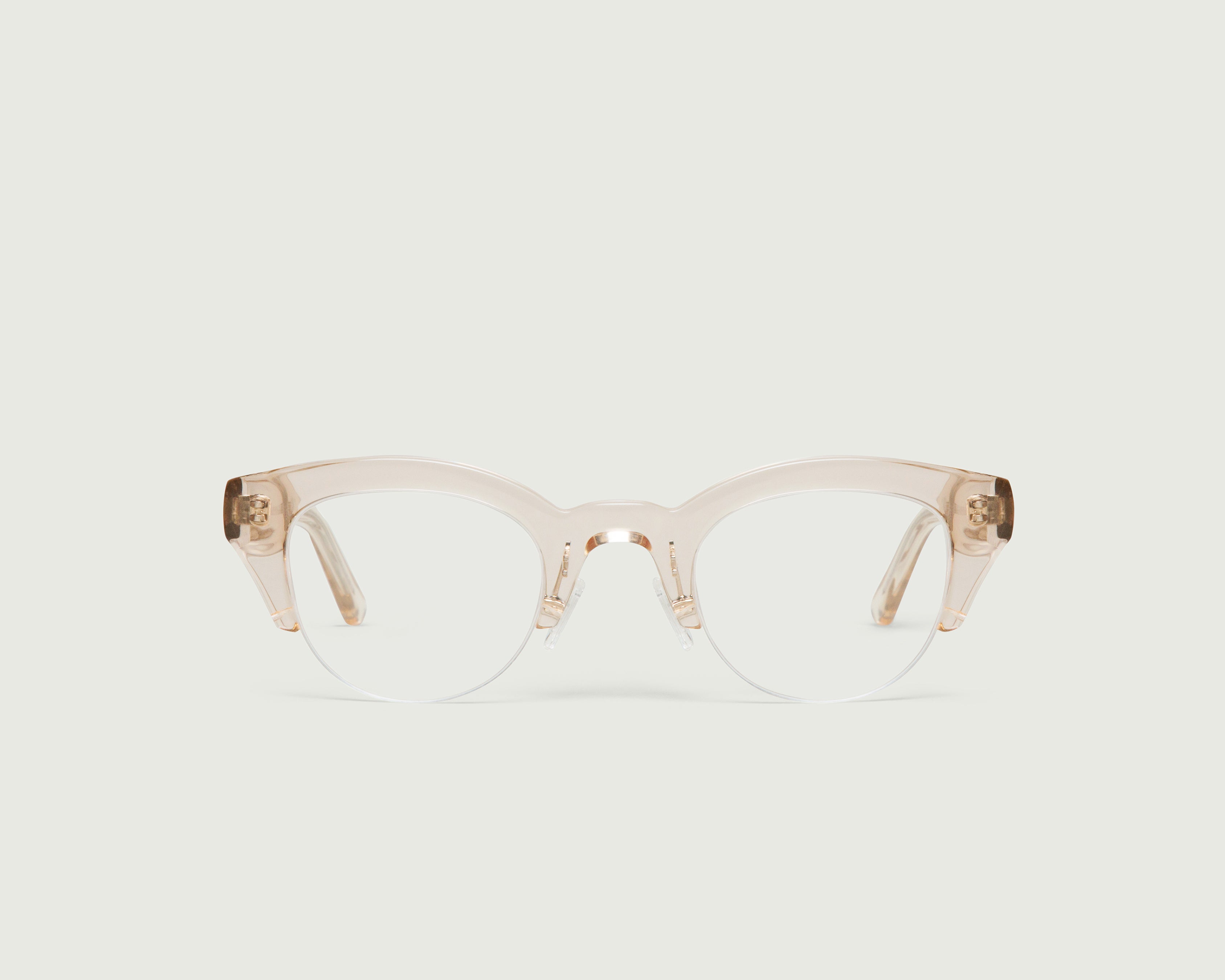 Pale Nude::Peggy Eyeglasses cat eye nude acetate front (4687757049910)