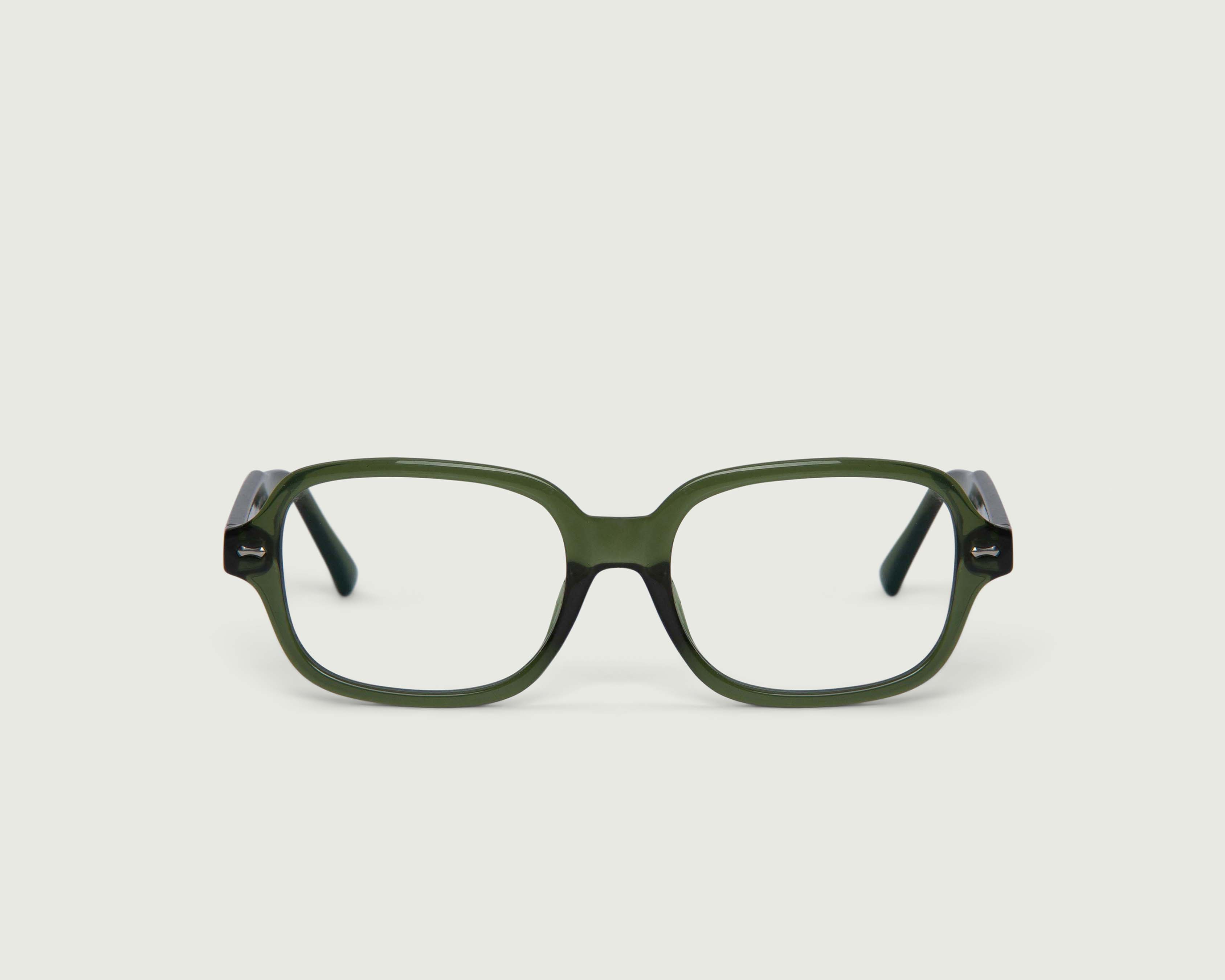 Pine::Dmitri Anti-Radiation Glasses square green recycled polyester front (6678053945398)