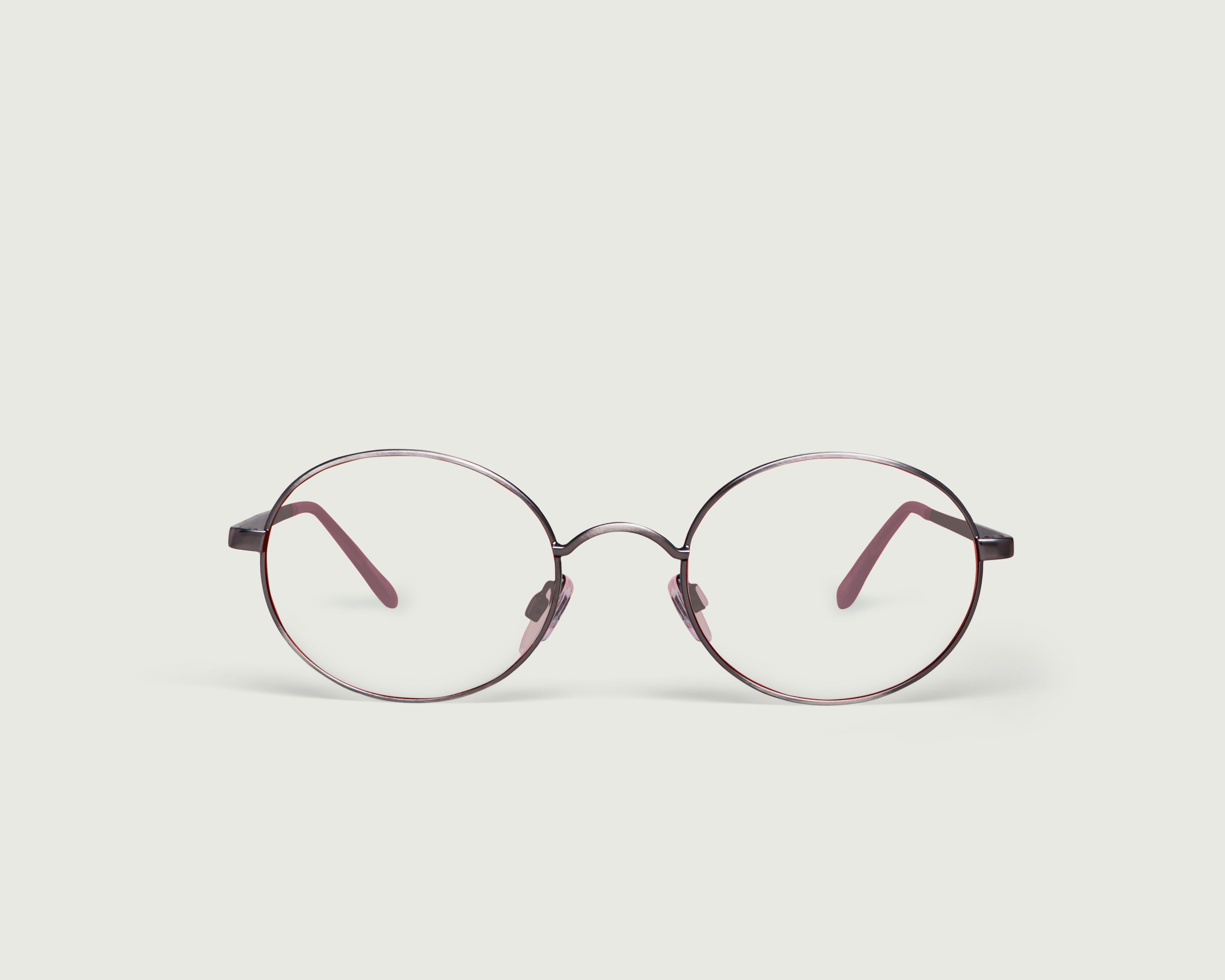 Sangria::Rupert  Anti-Radiation Glasses round pink metal front (6652756164662)