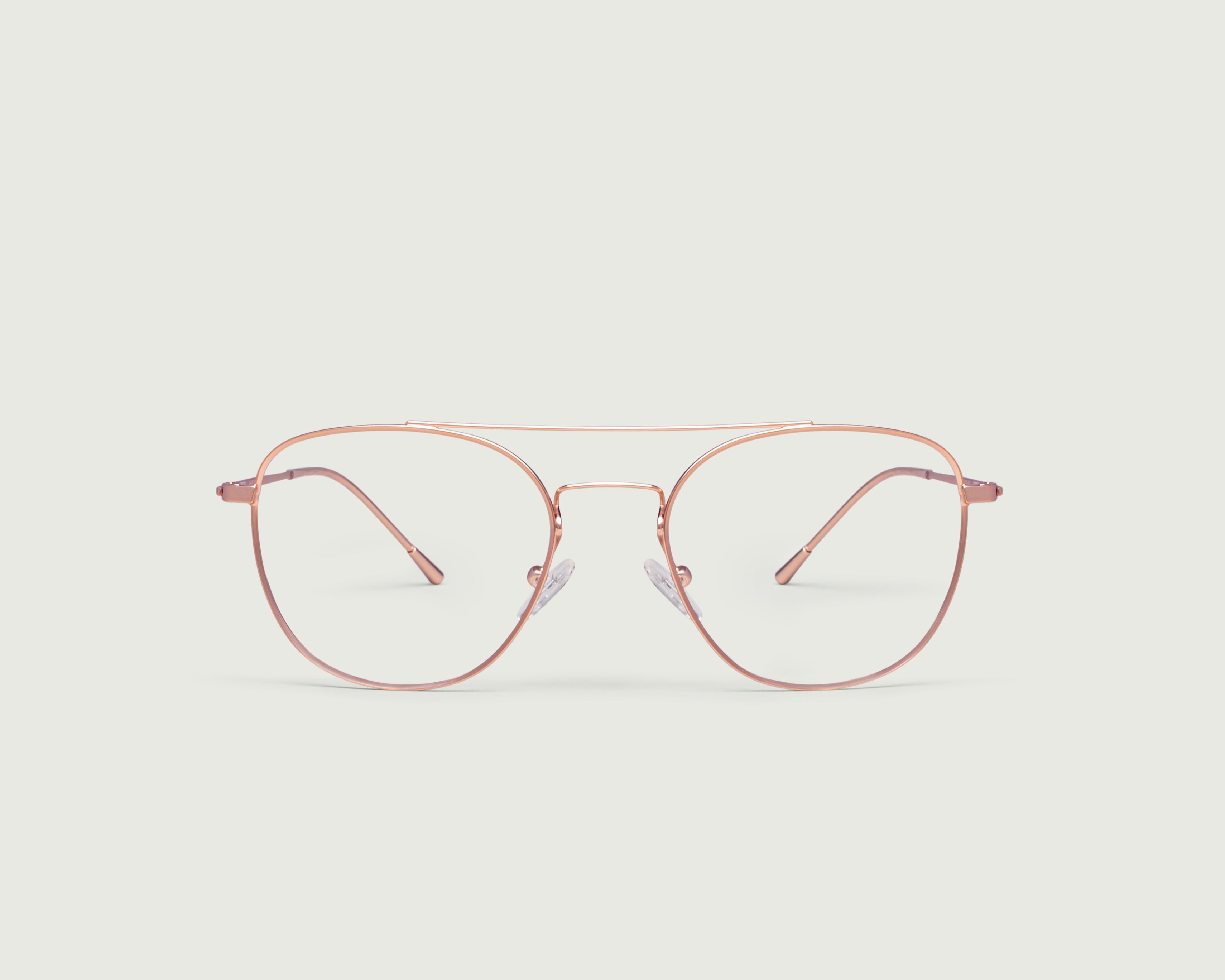 Rose Gold::Cohen Eyeglasses pilot pink metal front (4687757246518)