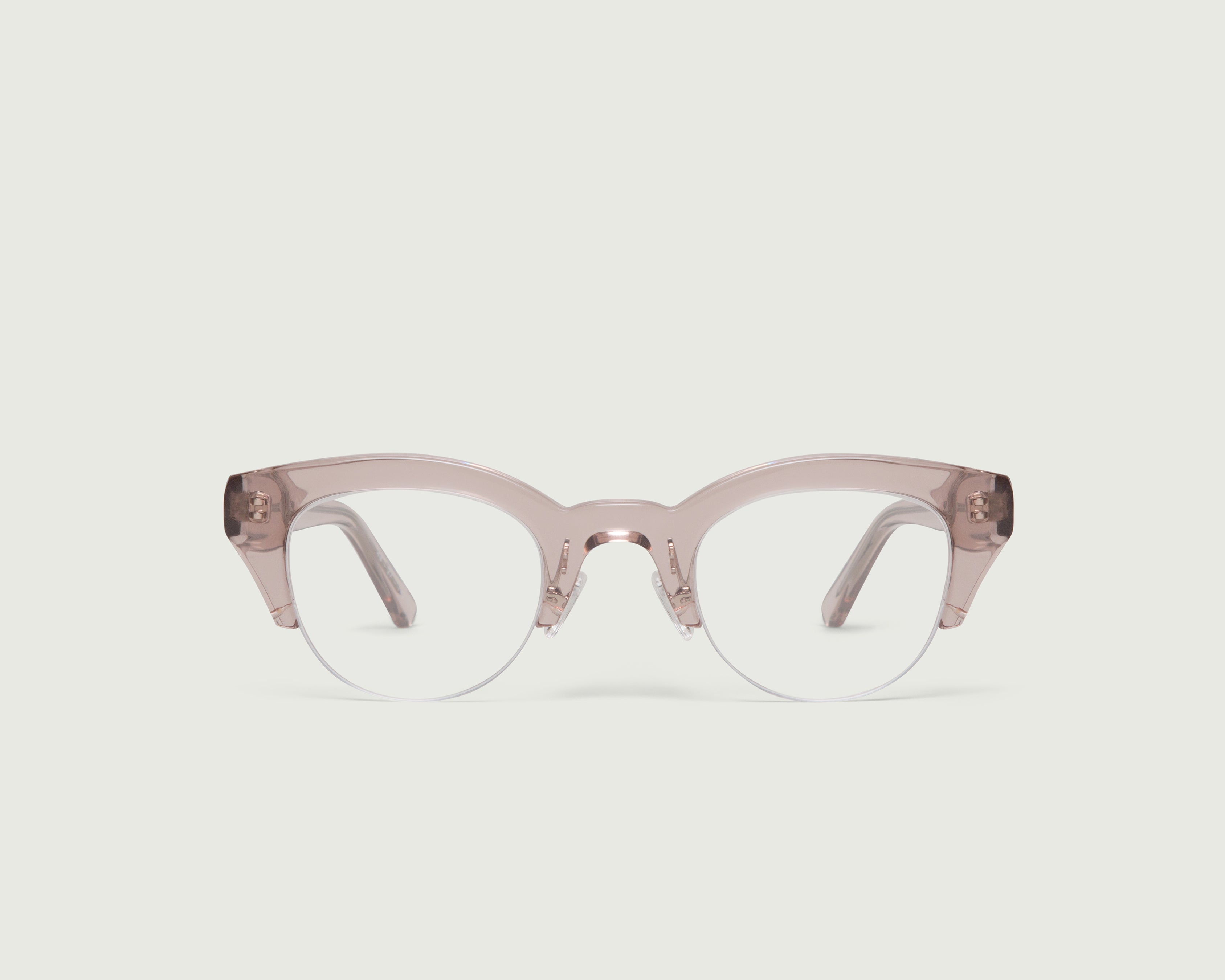 Rose Taupe::Peggy Eyeglasses cat eye pink acetate front (4687757049910)