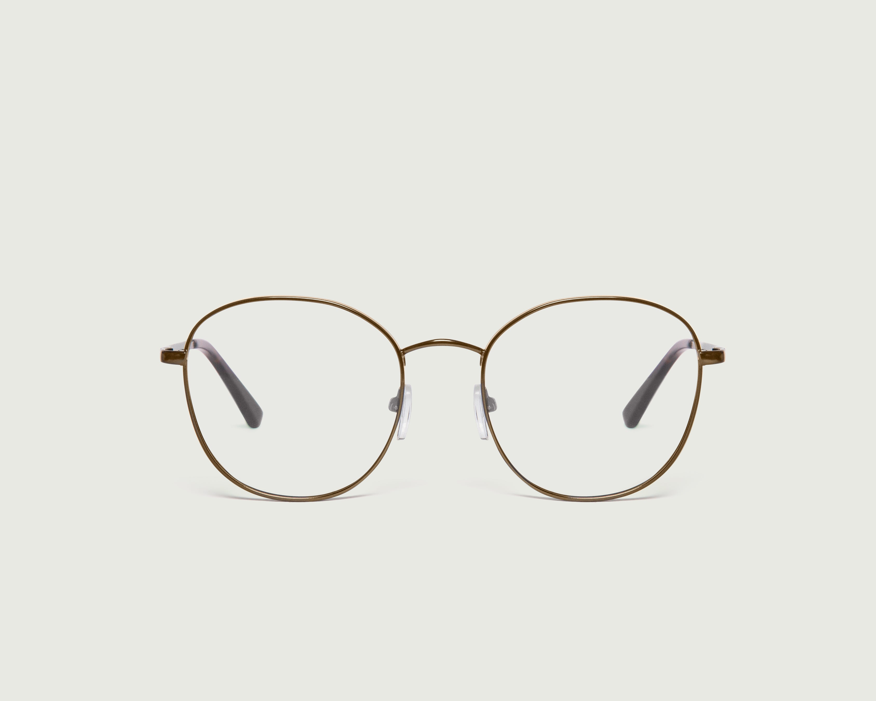 Rye::Abbot Eyeglasses round brown metal front (4687756722230)