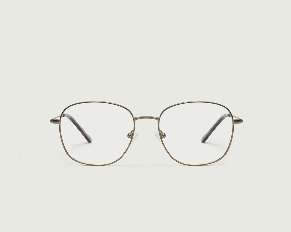 Rye::Roosevelt Wide Eyeglasses square brown metal front (6625221279798)