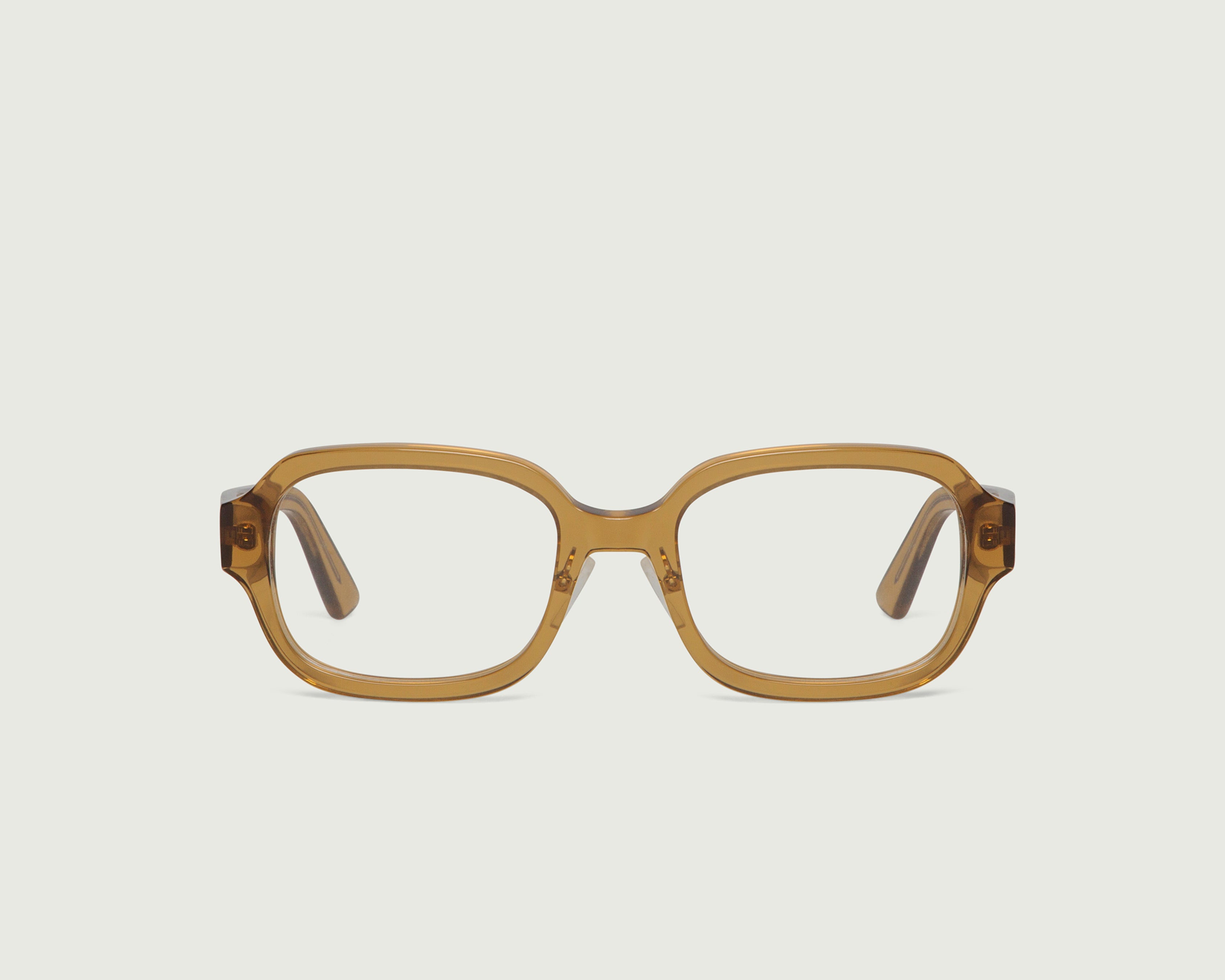 Saddle::Lark Eyeglasses rectangle brown acetate front