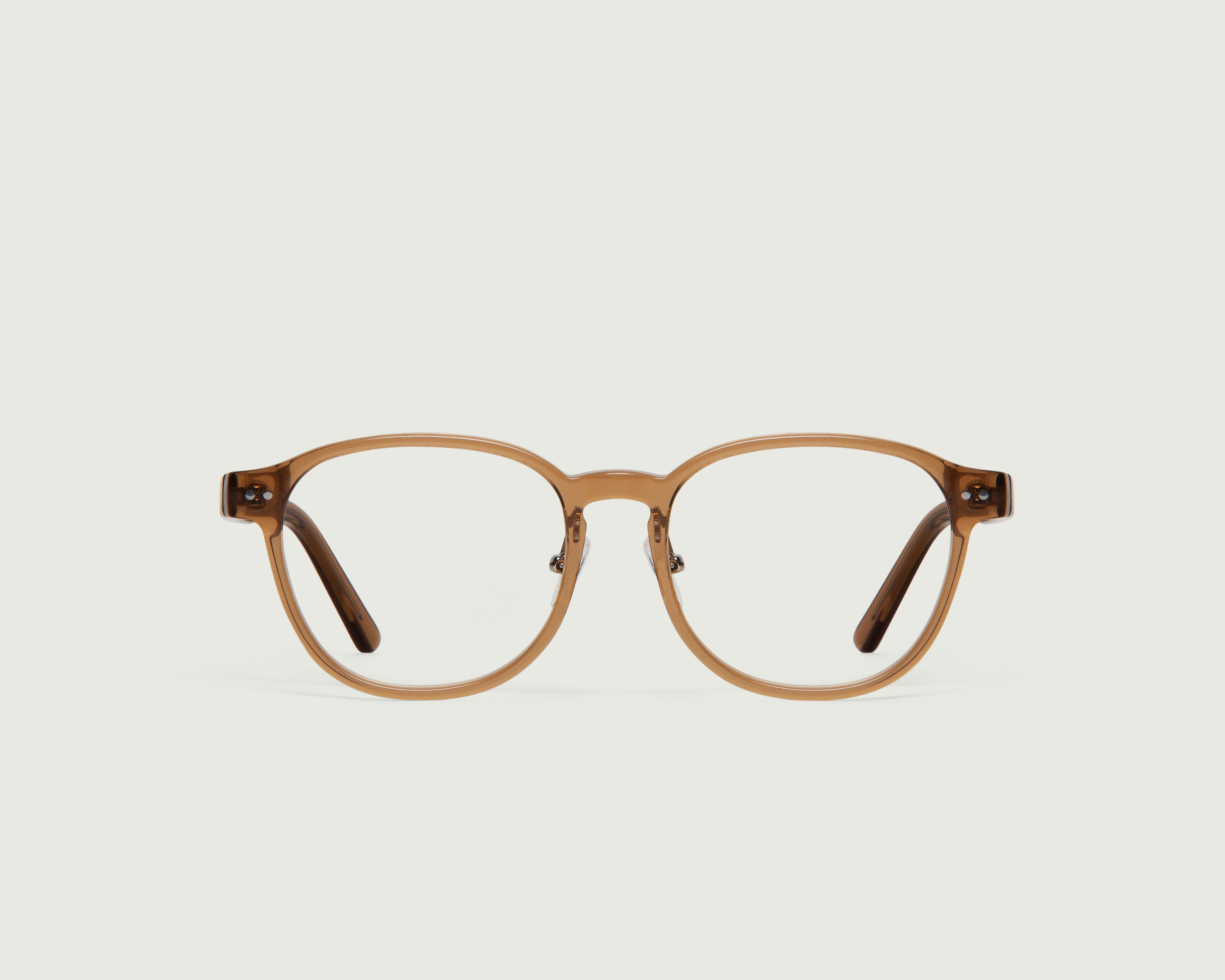 Saddle::Orman Wide Eyeglasses round brown plant-based front