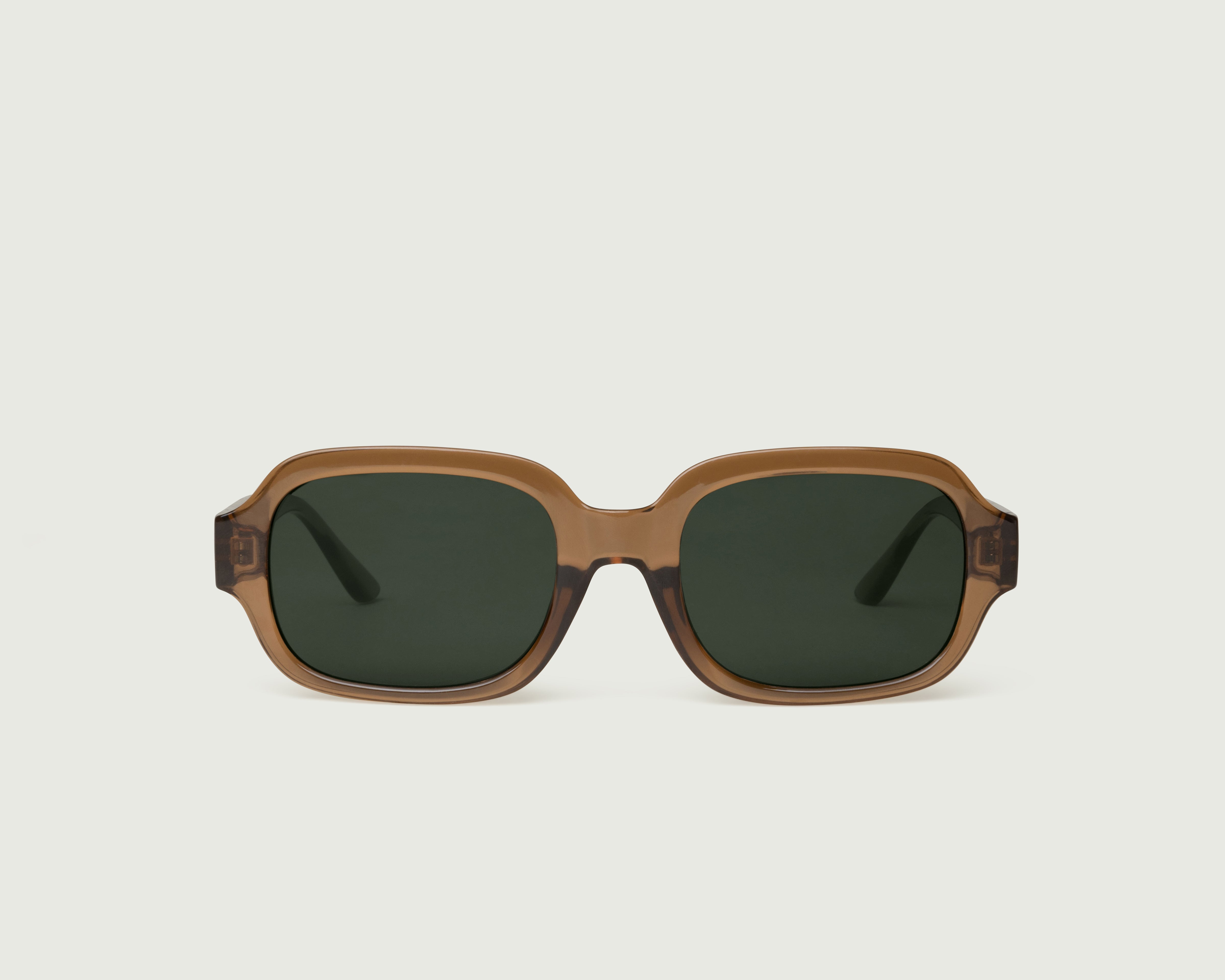 Saddle::Bobbi Sunglasses square green recycled polyester front