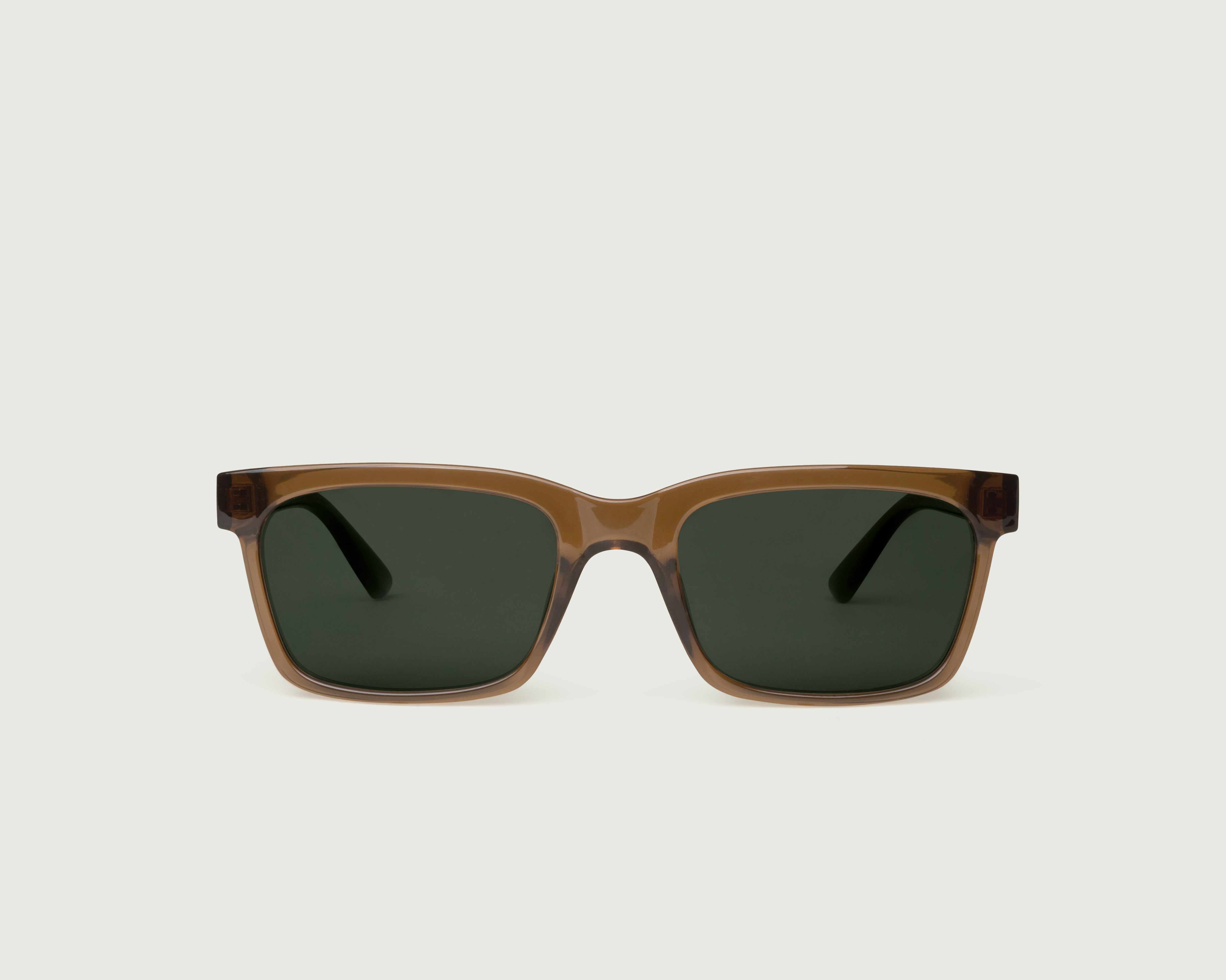 Saddle Wreath::Dean Sunglasses rectangle green recycled polyester front
