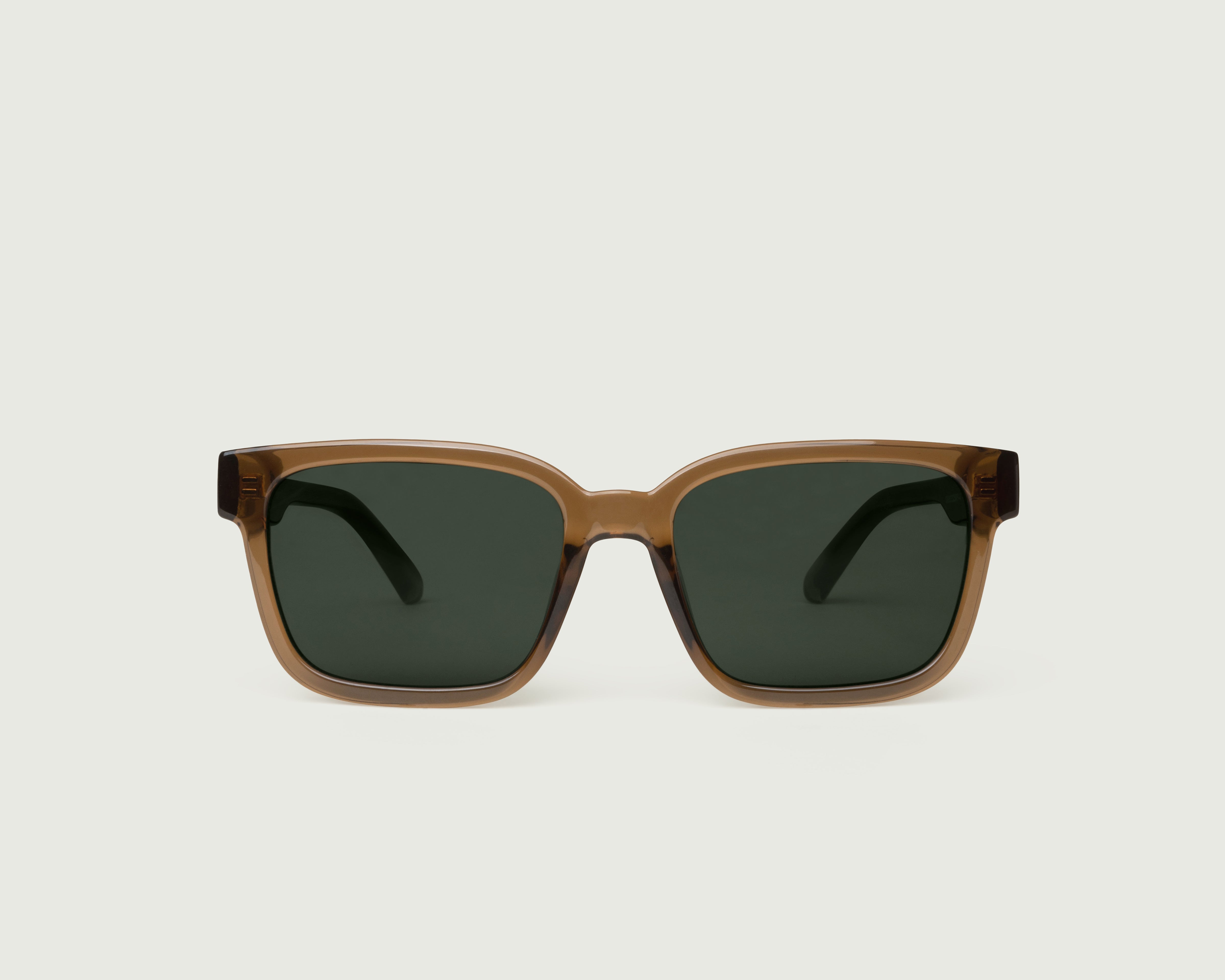 Saddle Wreath::Triton Sunglasses rectangle green recycled polyester front