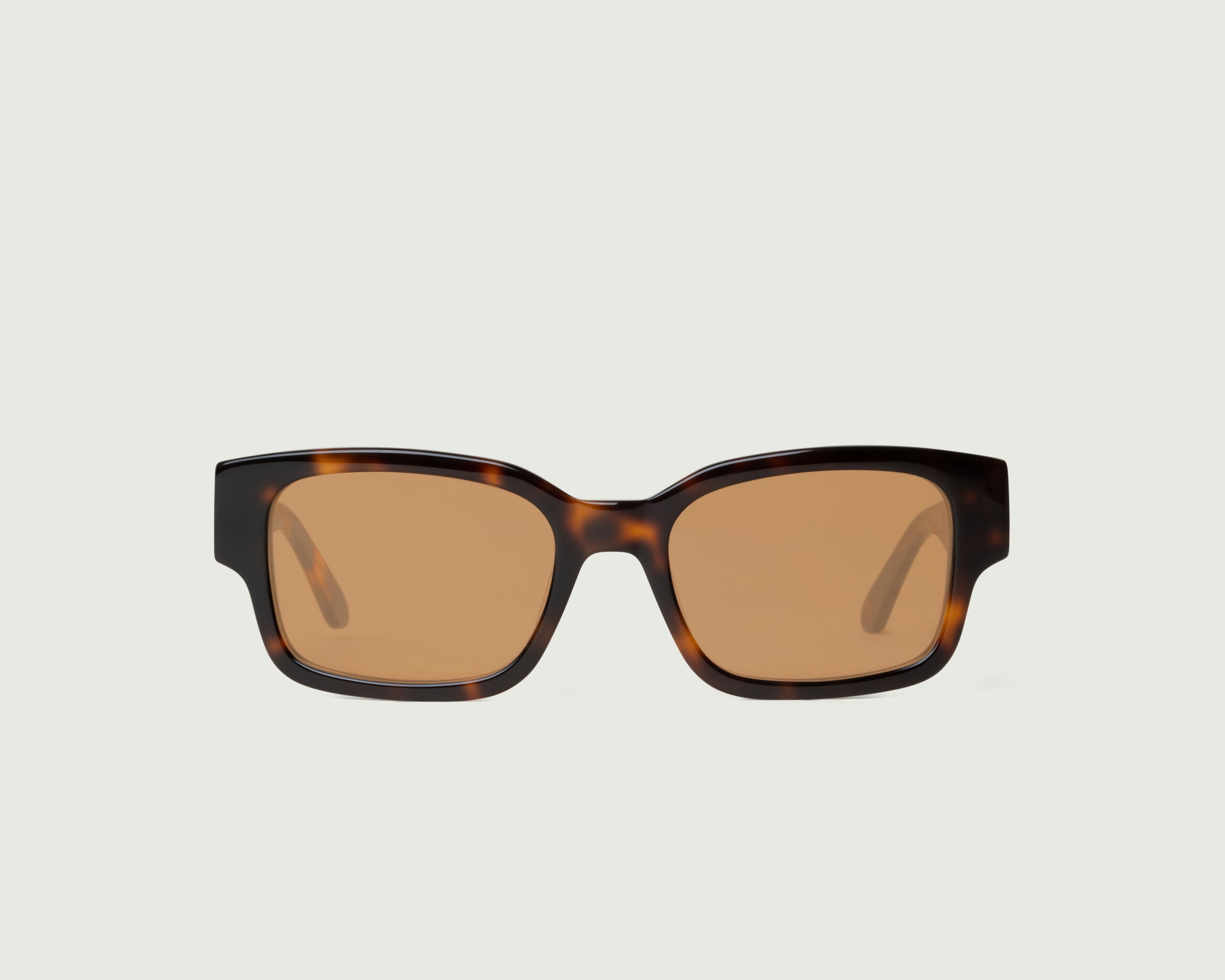 Safari Tort::Cal Sunglasses rectangle brown plastic front