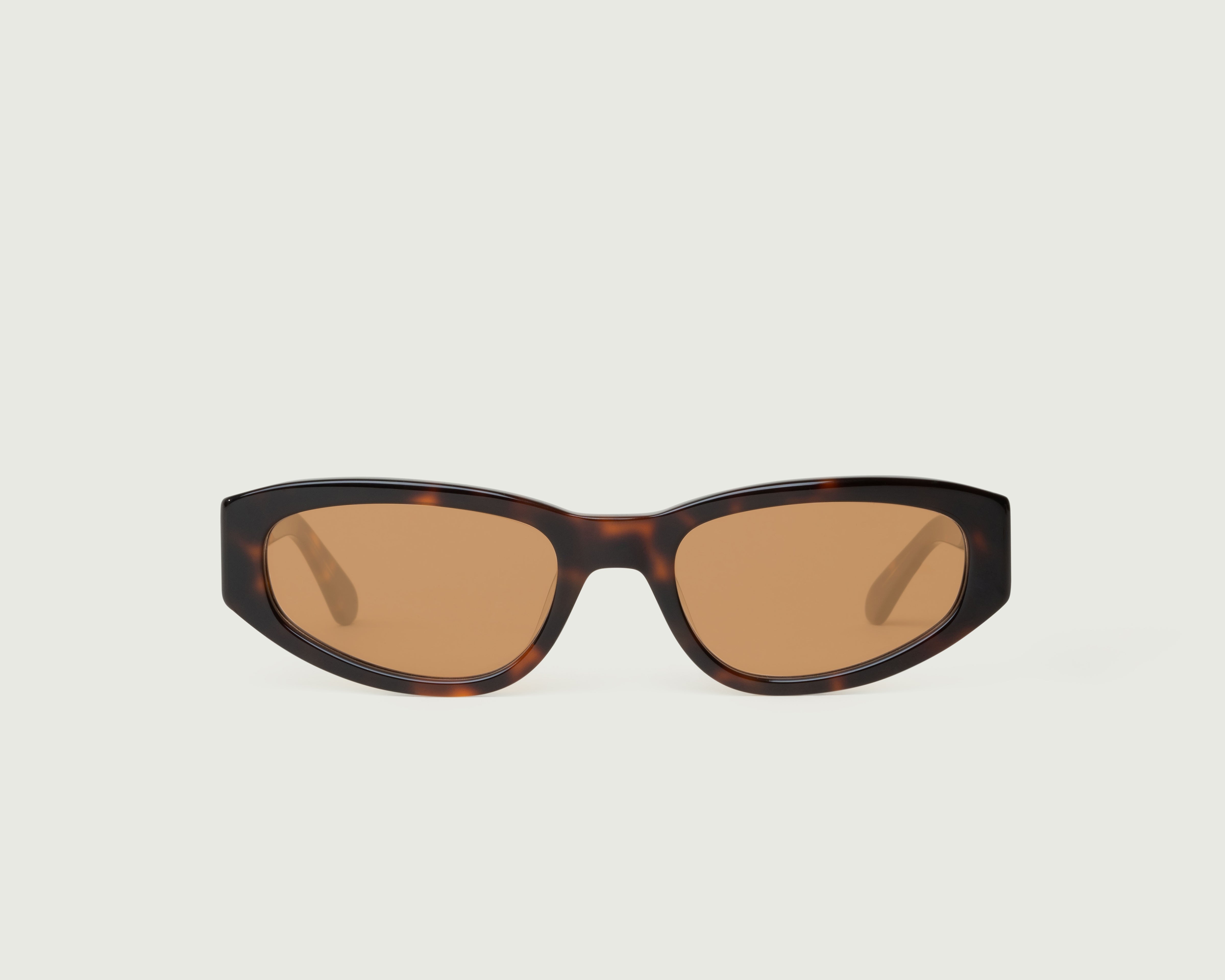 Safari Tort::June Sunglasses cateye brown plastic front