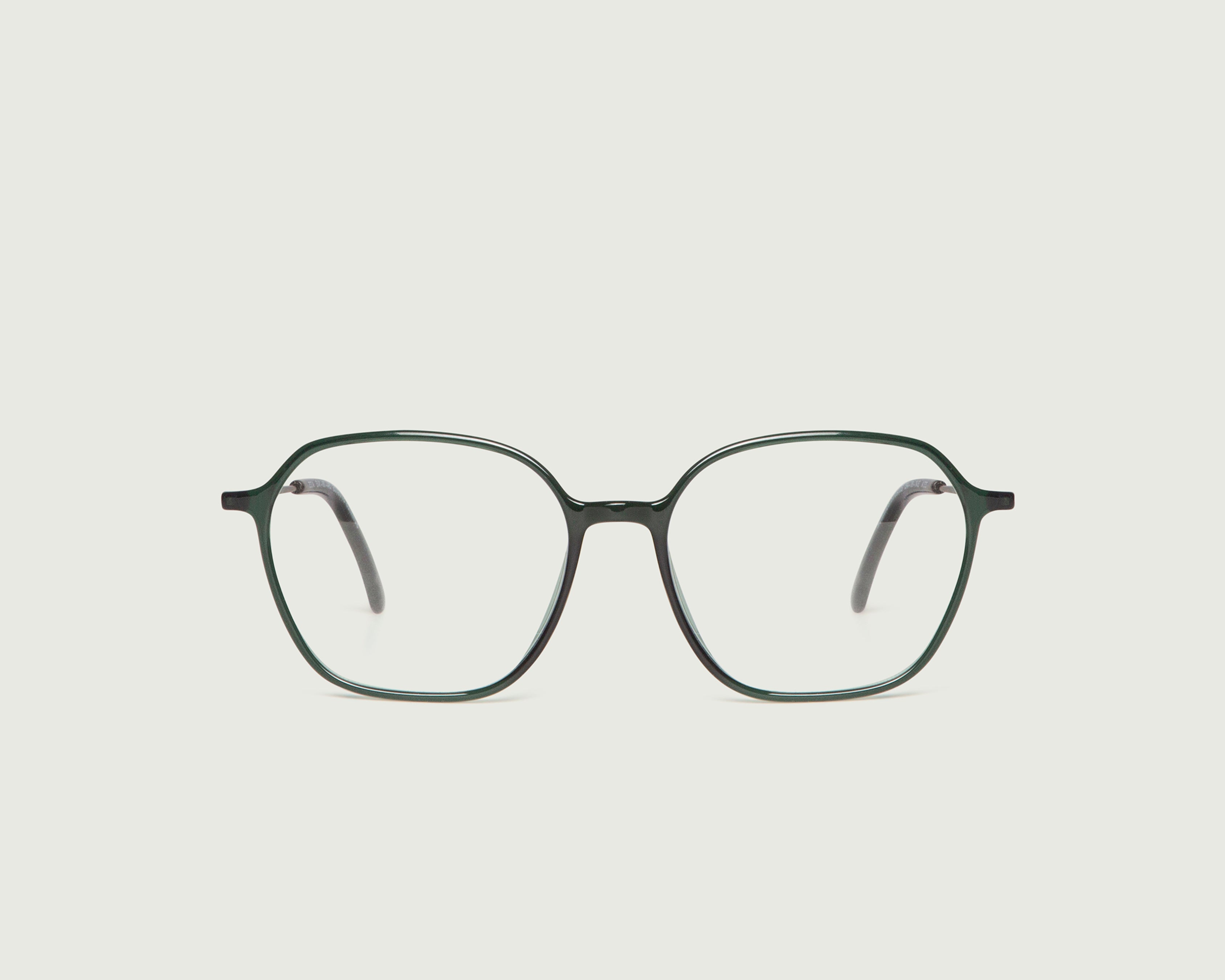 Seaweed::Helsinki Eyeglasses square green plastic front