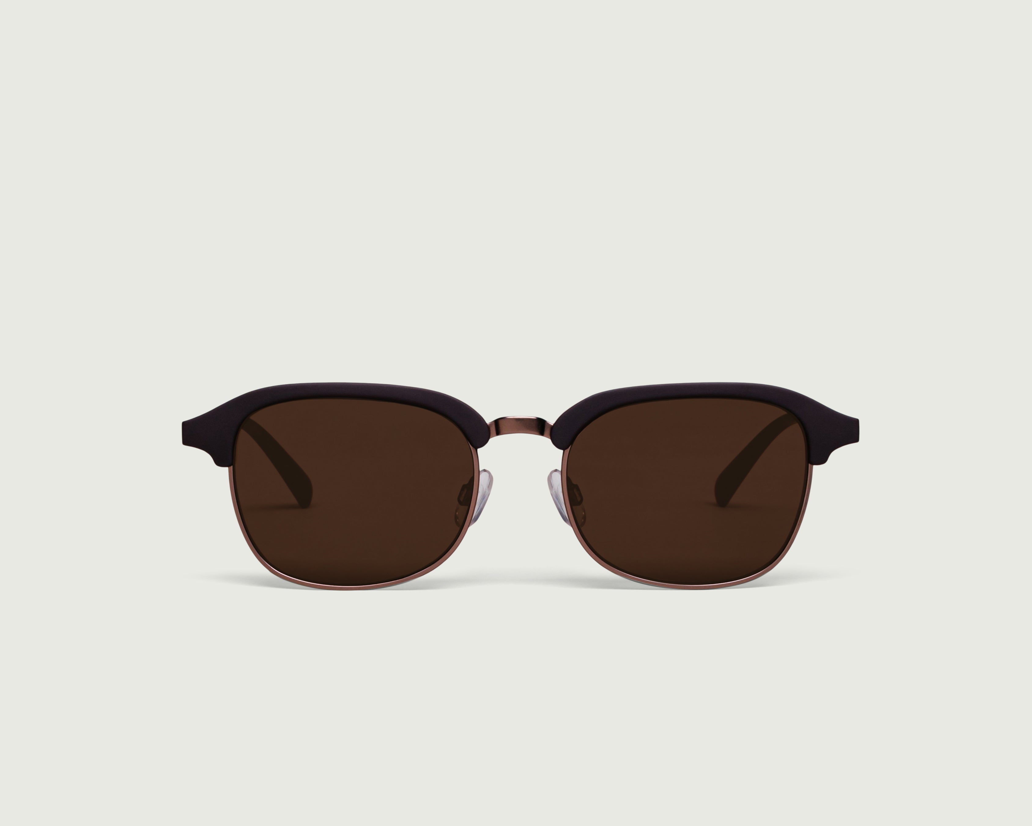 Sepia::Castro Sunglasses browline brown plastic metal front (4687761768502)
